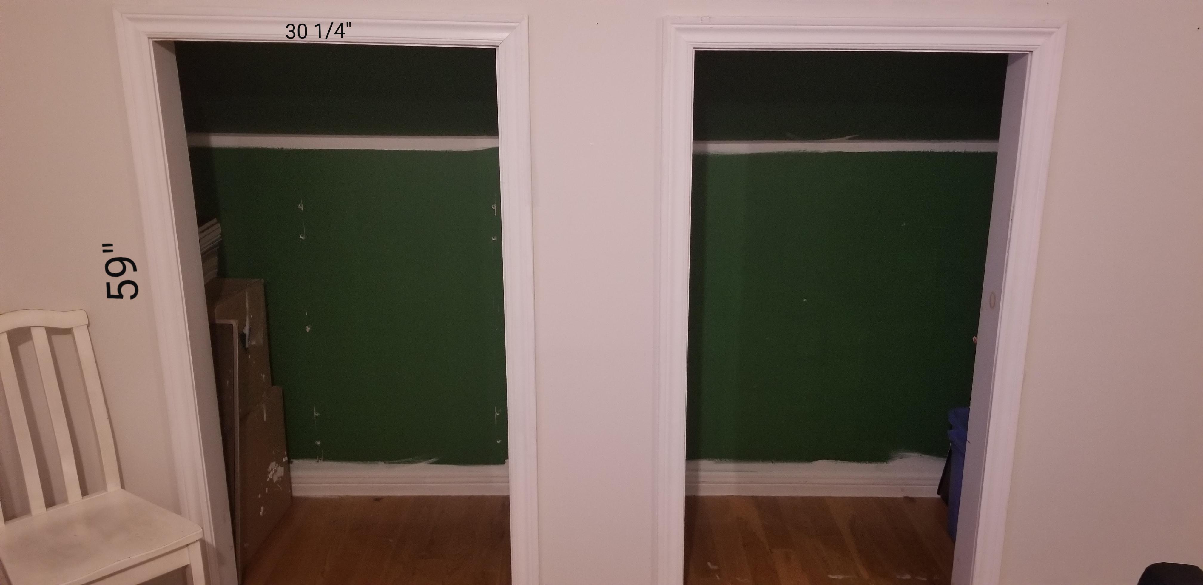 What's the easiest and most economical door solution for this closet
