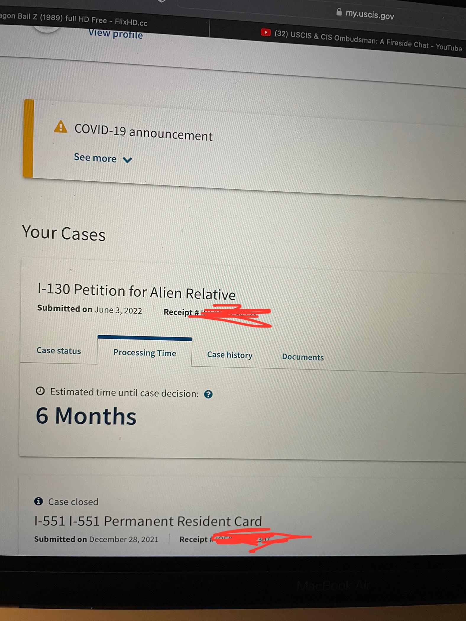 F2A i130 California service centre r/USCIS