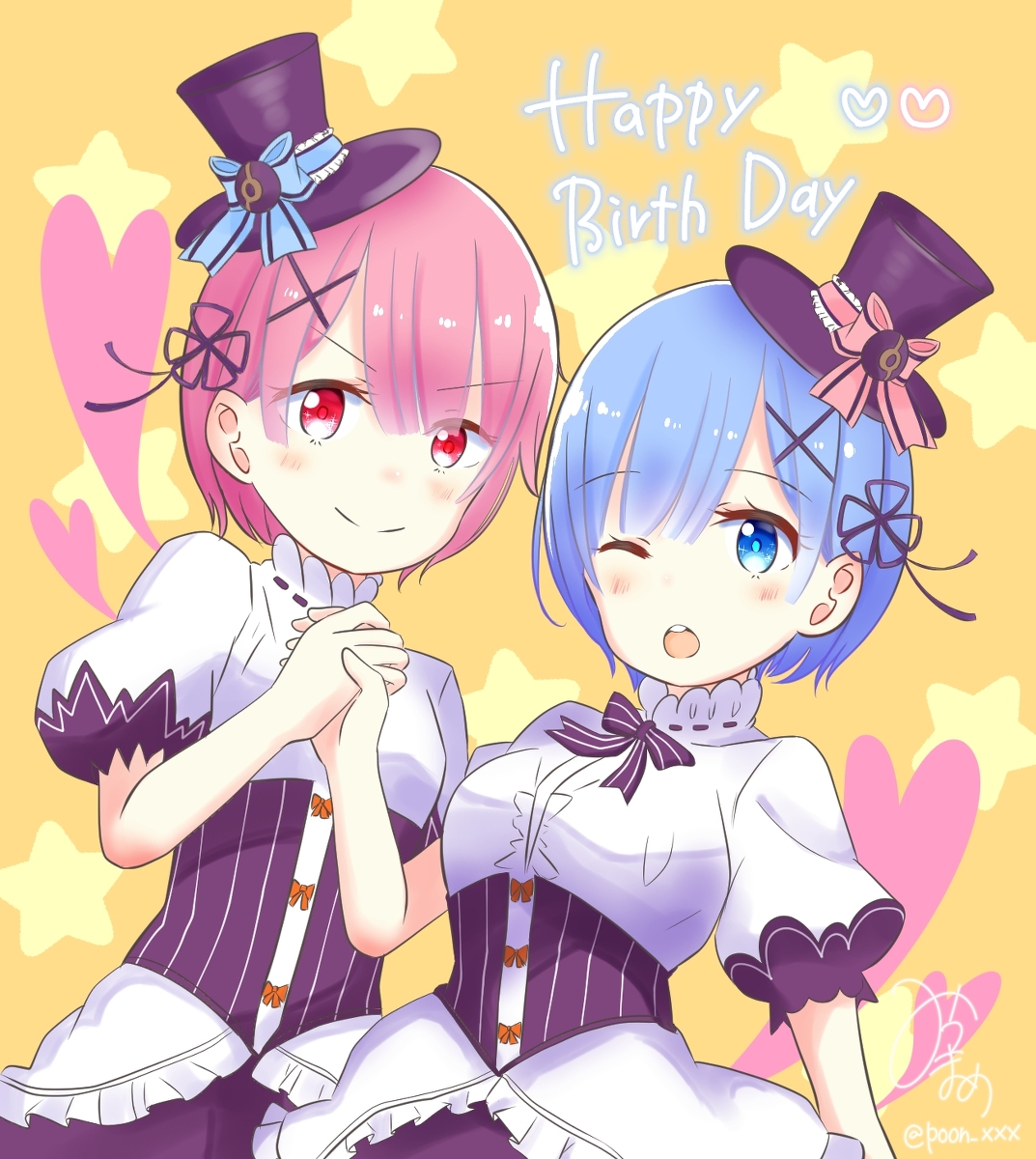 It's 2.2. Rems and her sisters birthday ! Happy birthday Rem & Ram