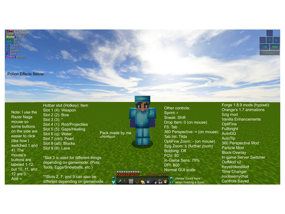 How to set up hotkeys in minecraft mertqdock