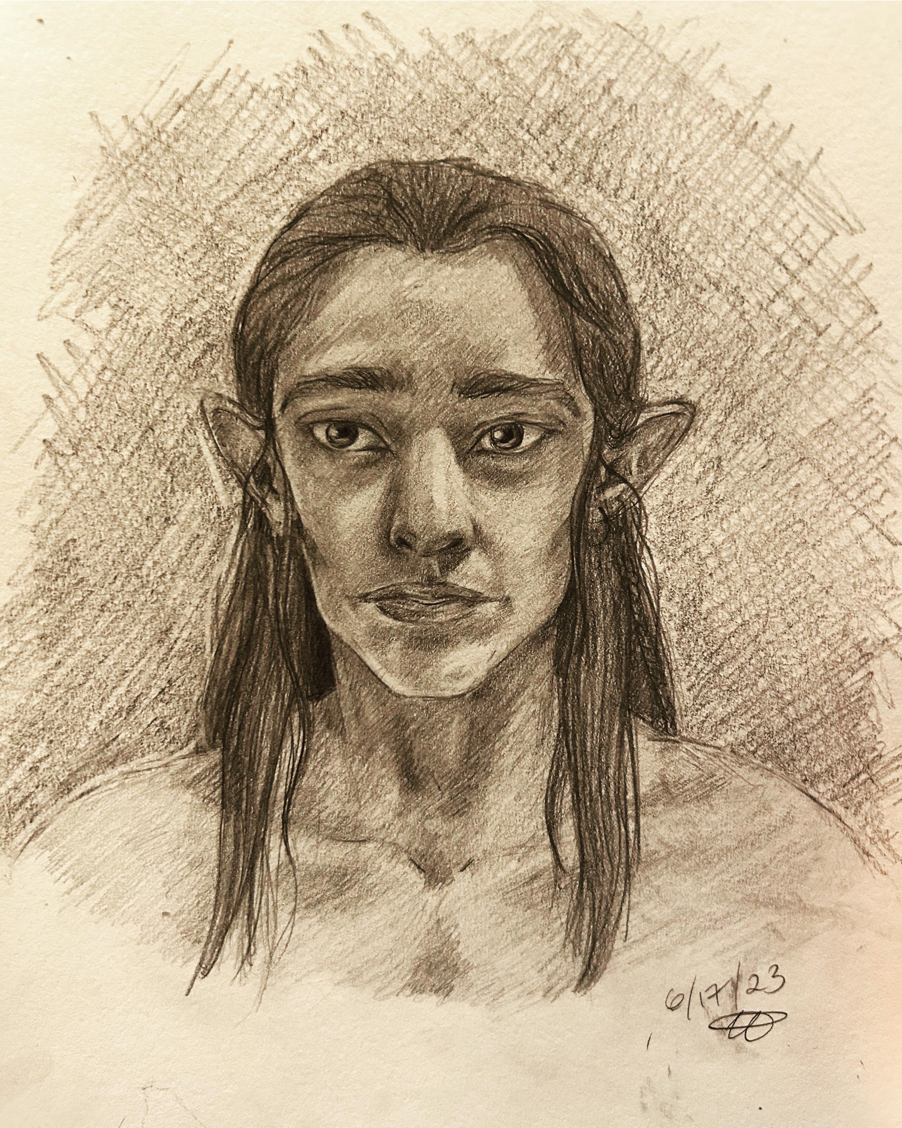 Did a fan art of Trull r/Malazan