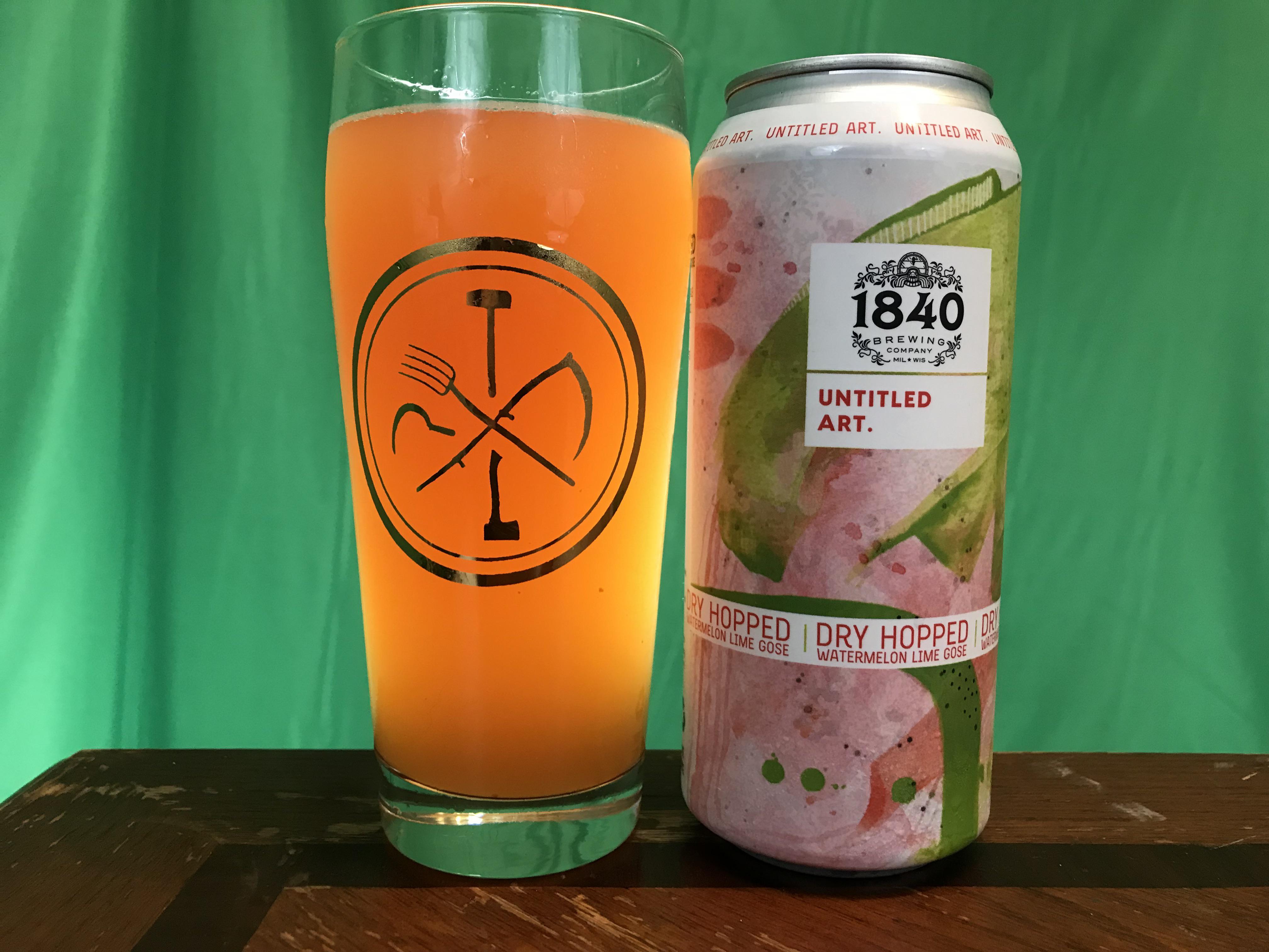 Dry hopped watermelon lime Gose. A Berliner Weisse style ale w