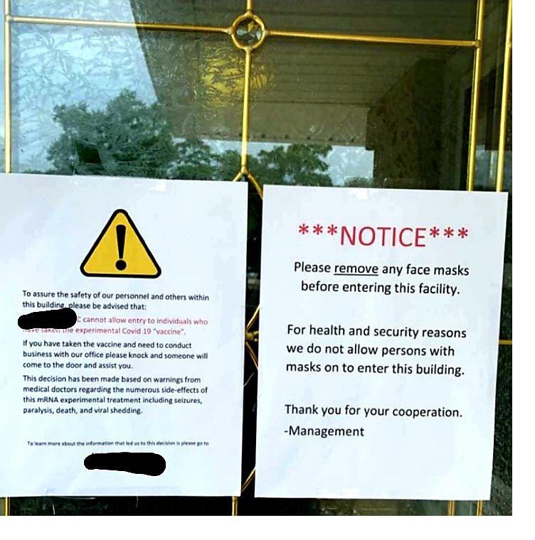 These signs at a business near me. awfuleverything