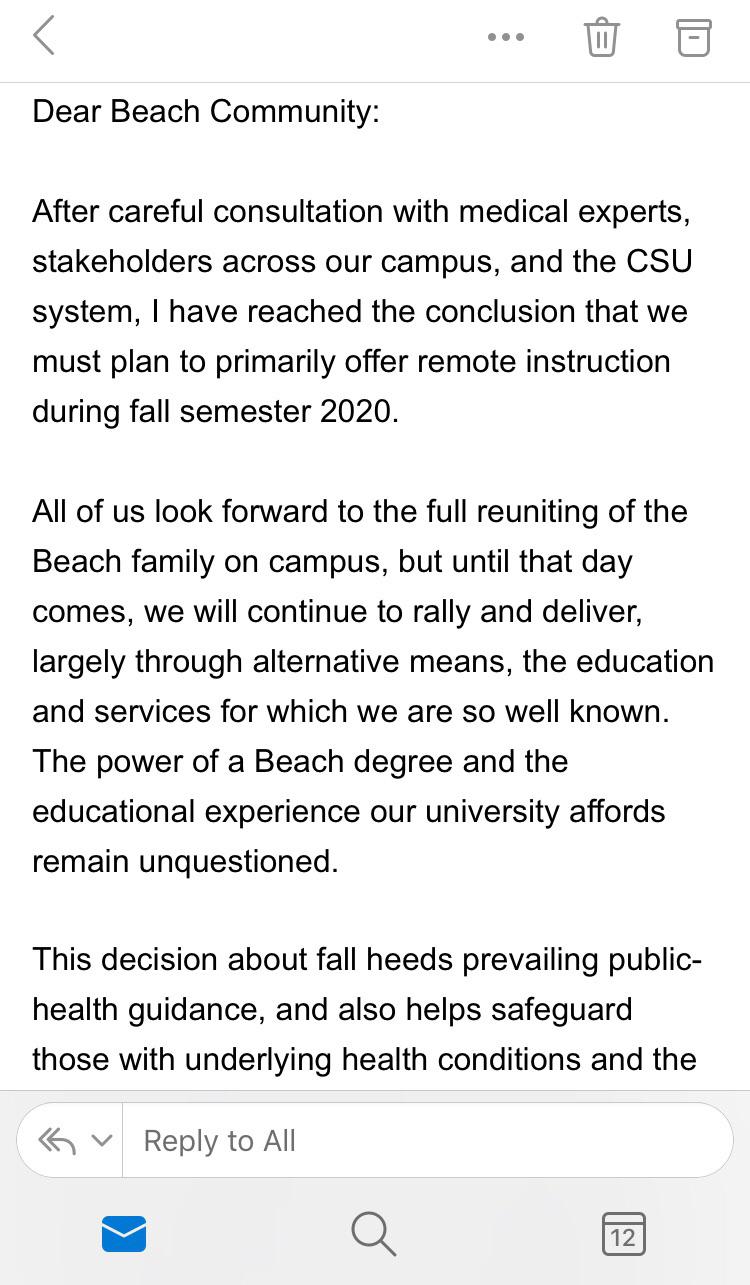 officially planning online instruction for fall 2020, the csu board of