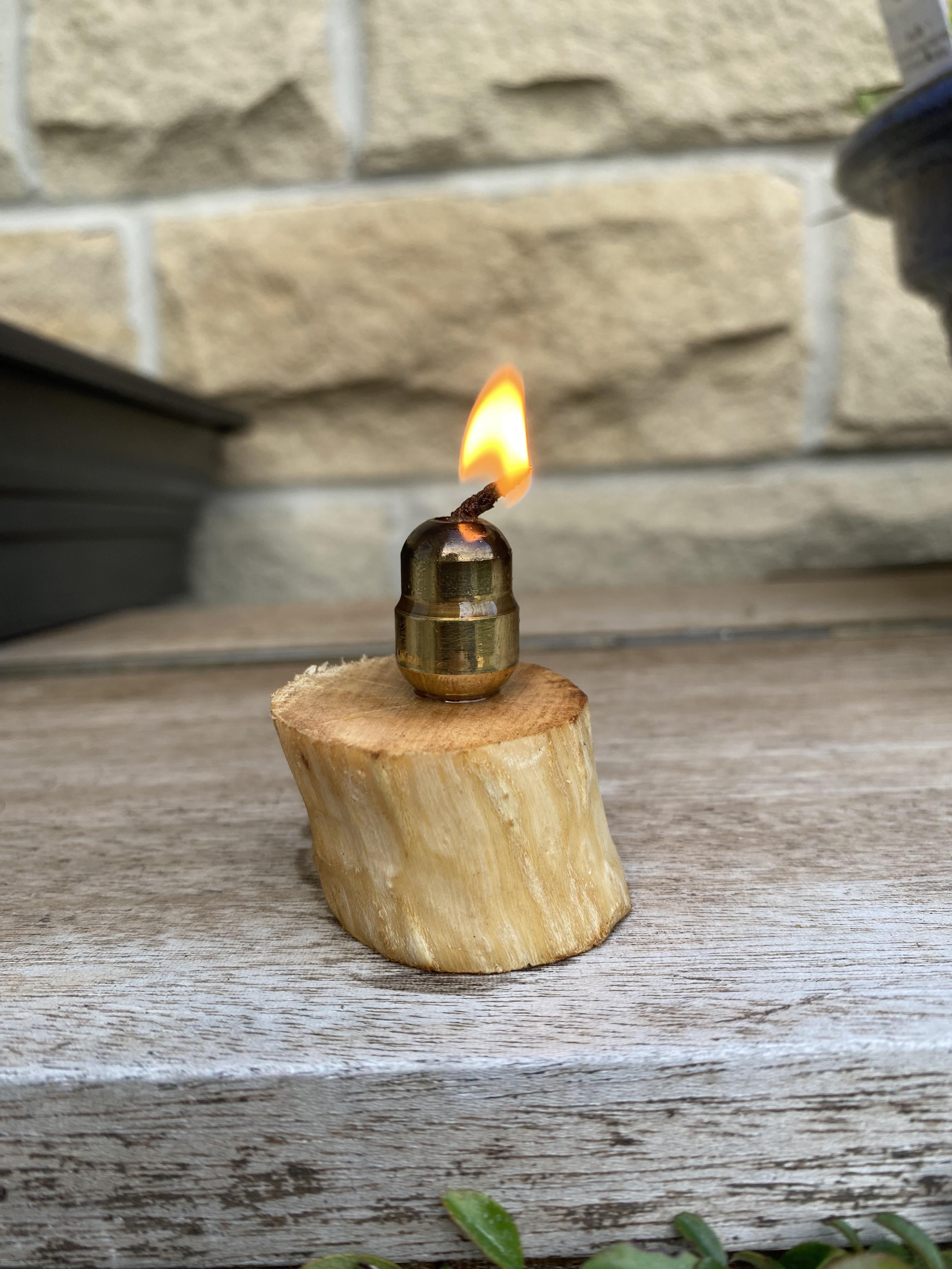 Thoughts on my mini oil lamp , works off of cooking oil, and smells