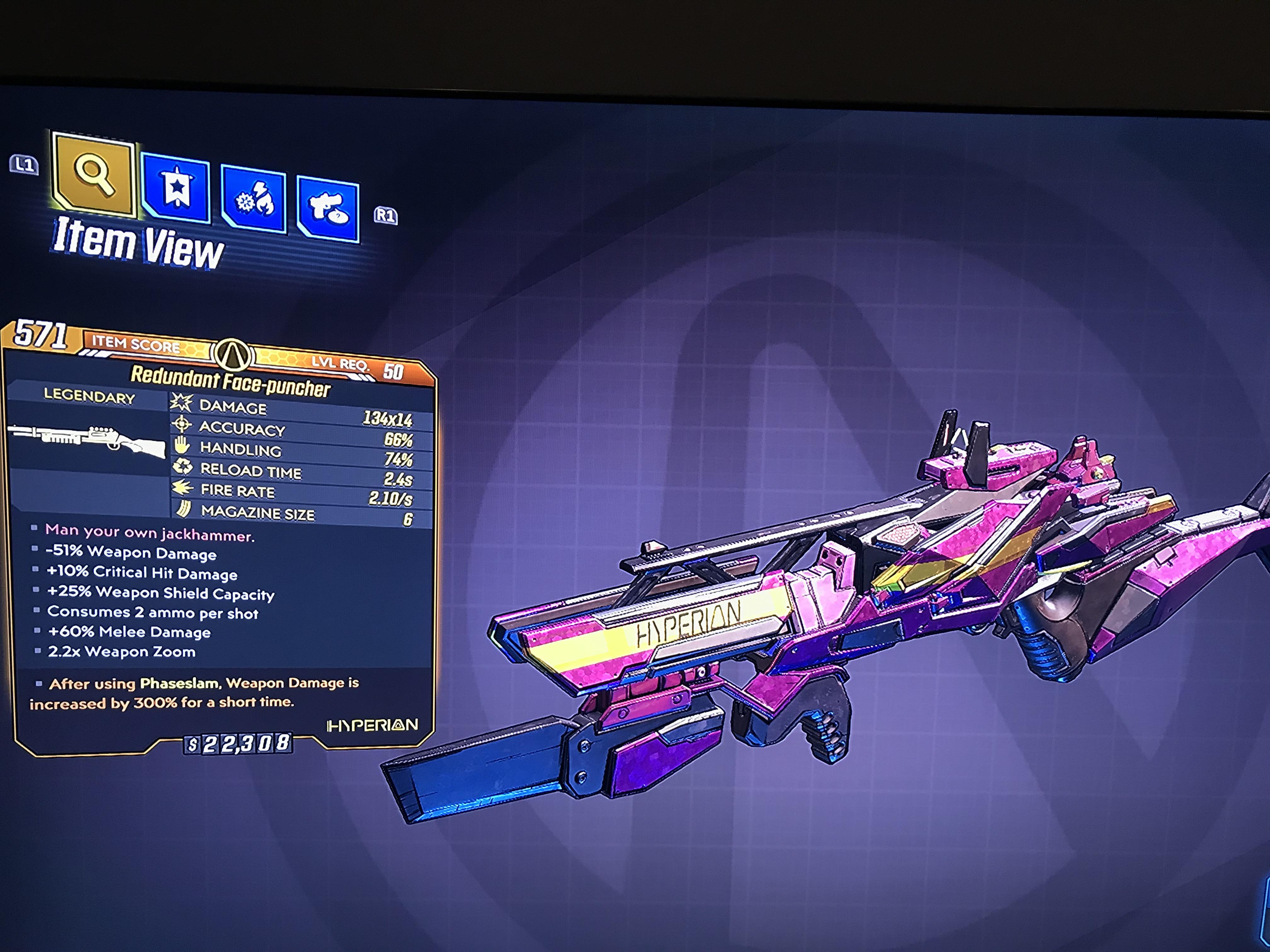 Facepuncher question best anointment roll? r/borderlands3