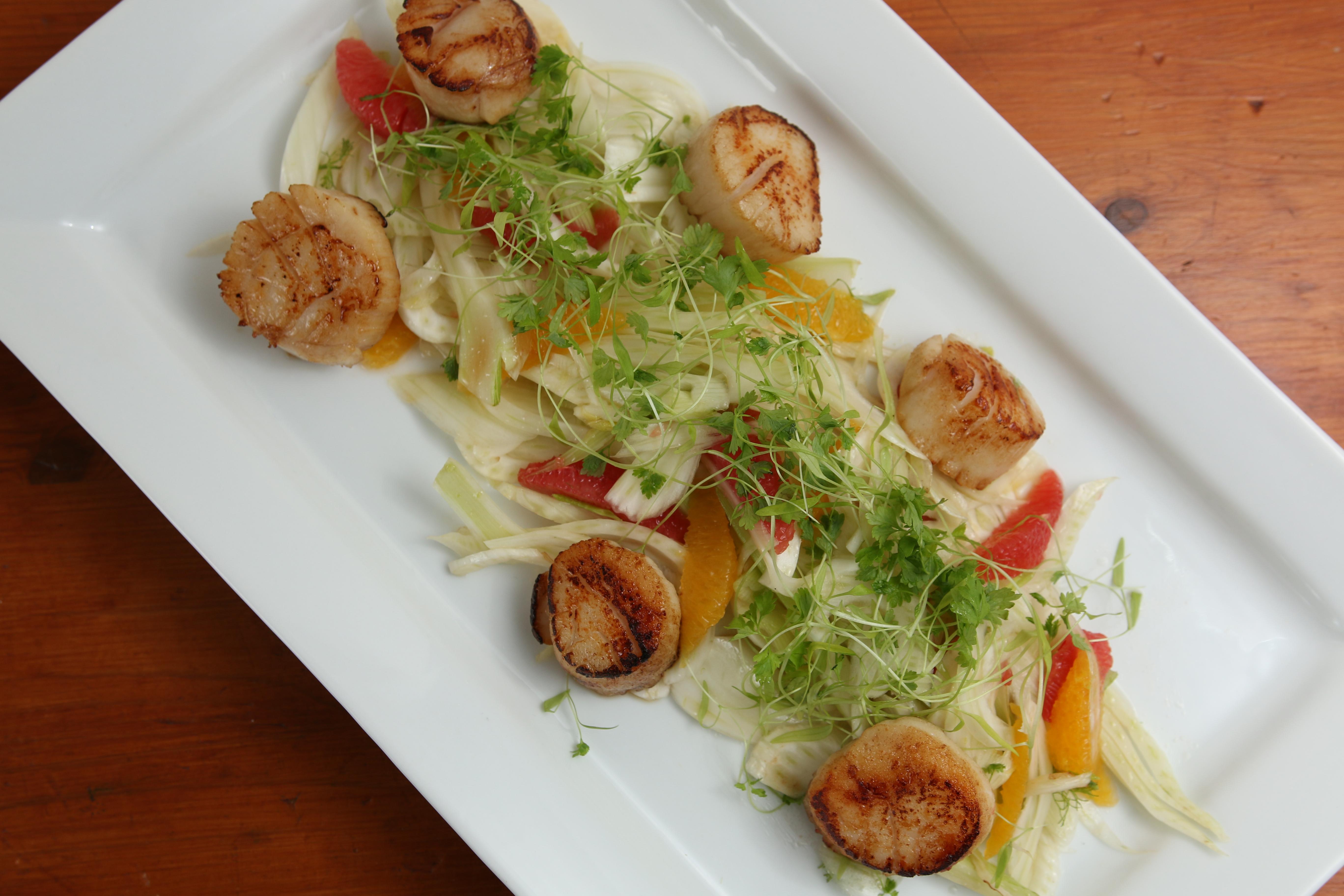 [Homemade]Pan Seared Scallops with Fennel and Citrus Salad r/recipes