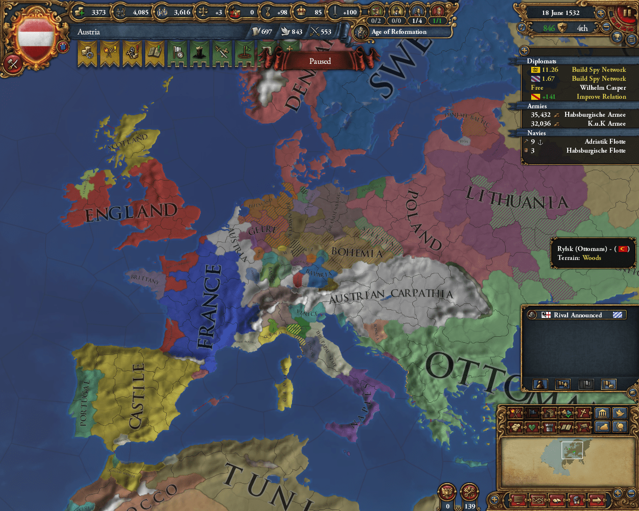 Playing a fun game where I try to conquer land without generating any