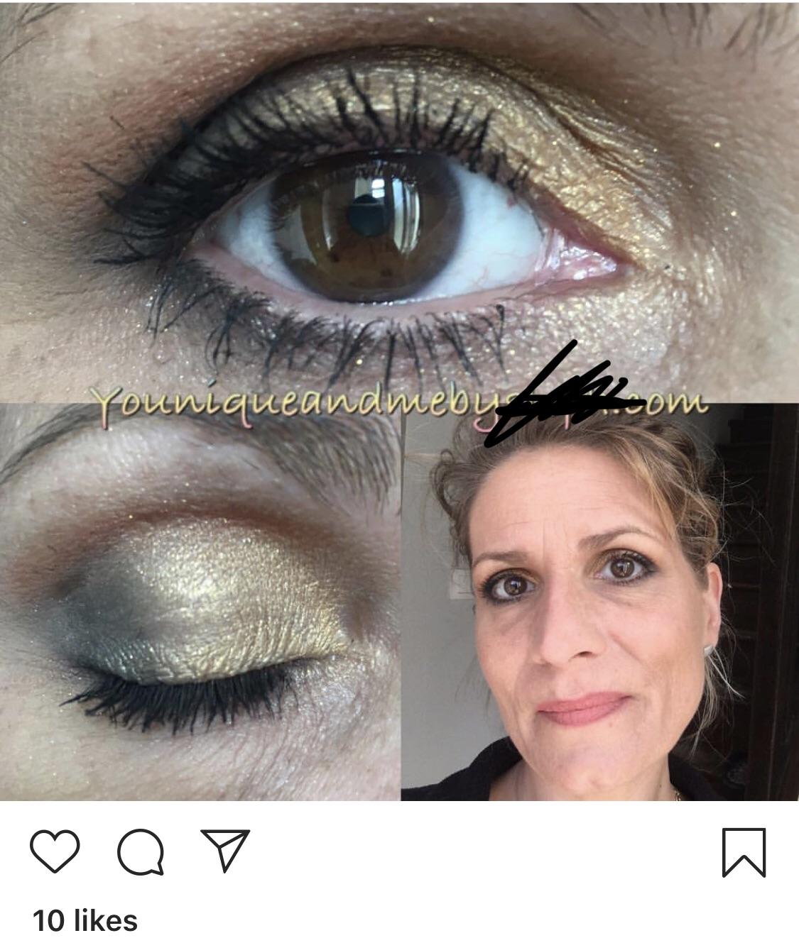 The closeup really shows what bad quality their eyeshadows are. r