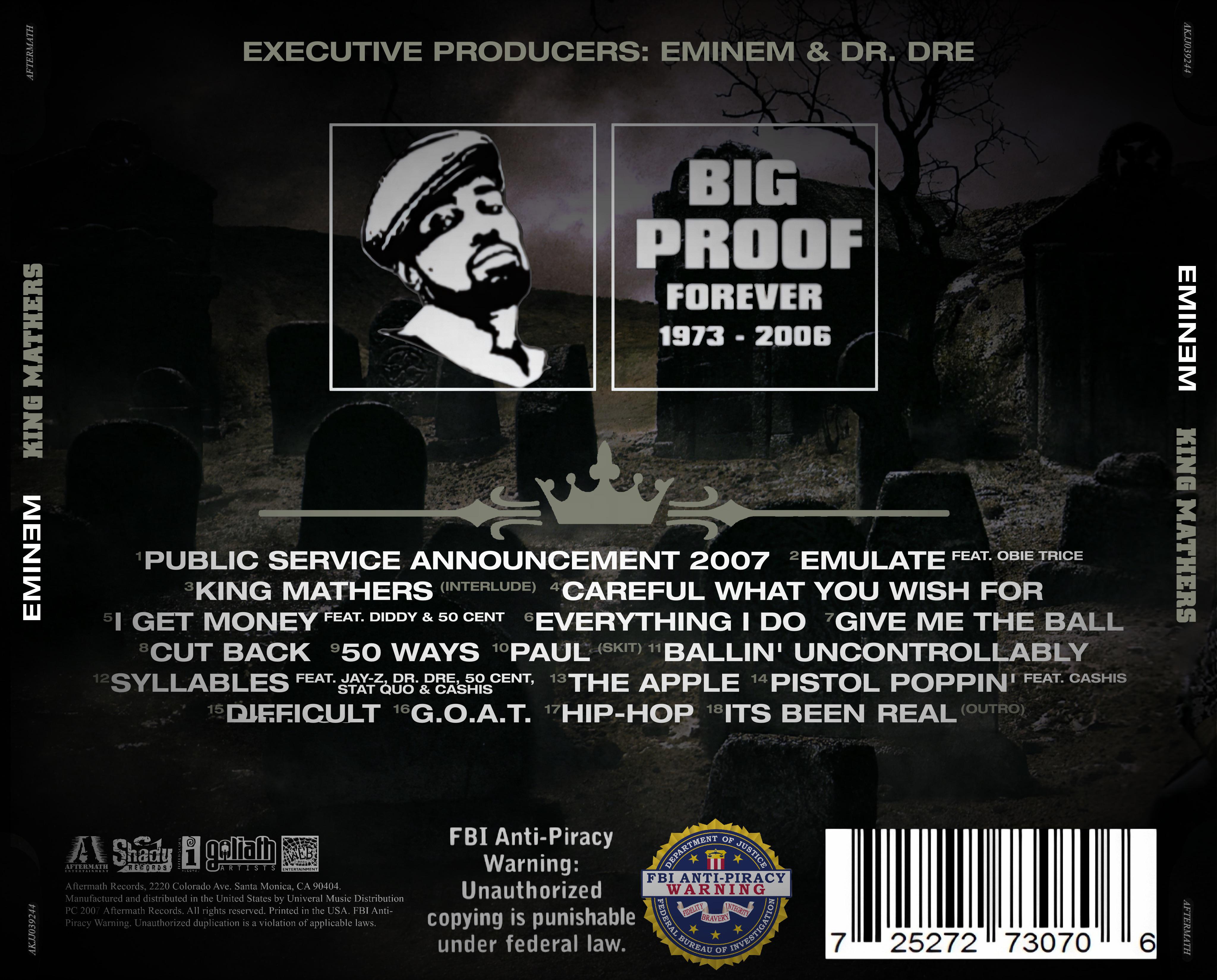 A King Mathers Tracklist I Made (Back cover by me), thoughts on this