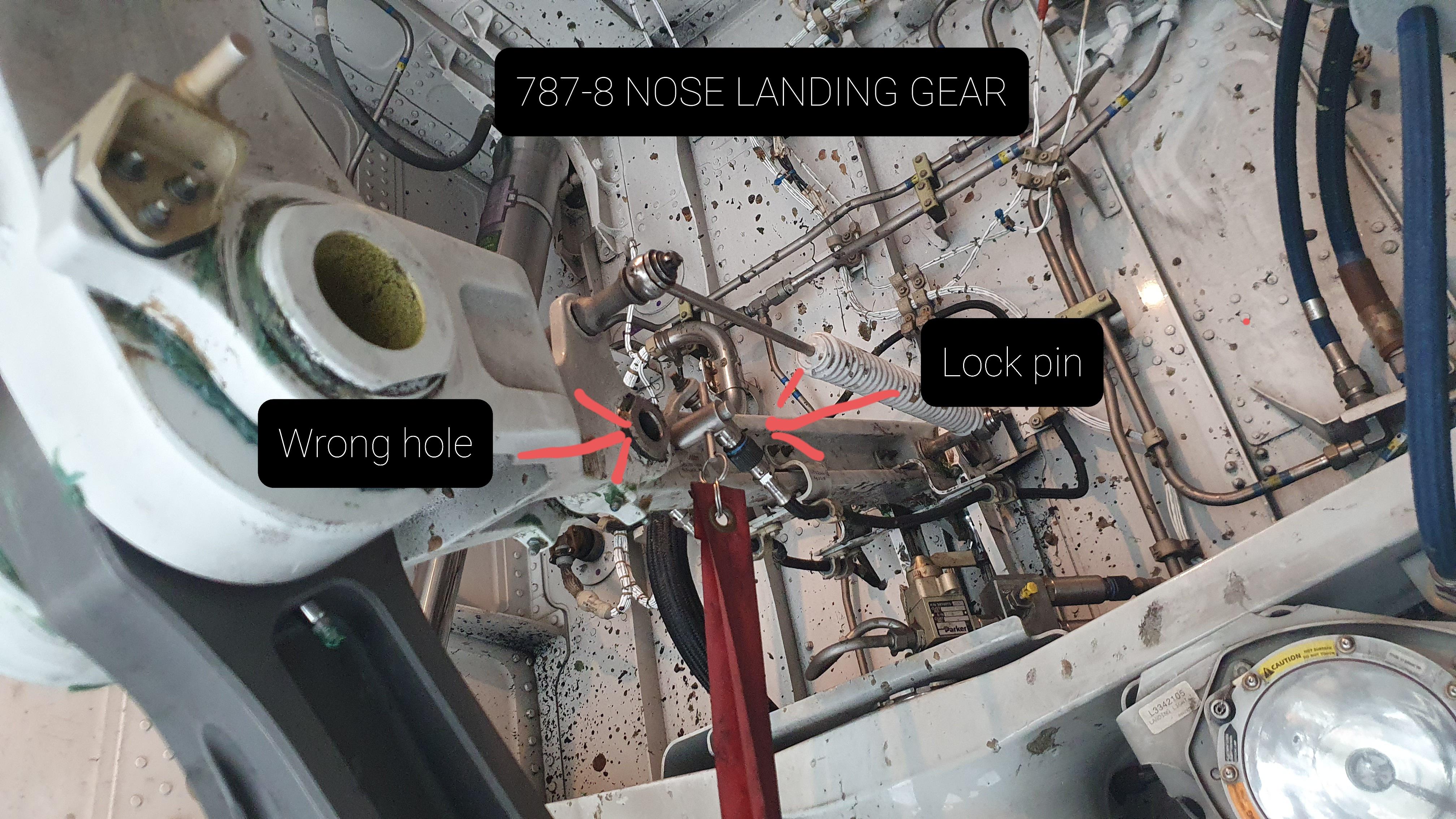 Possible cause for yesterday's 787 Nose Gear Accident r