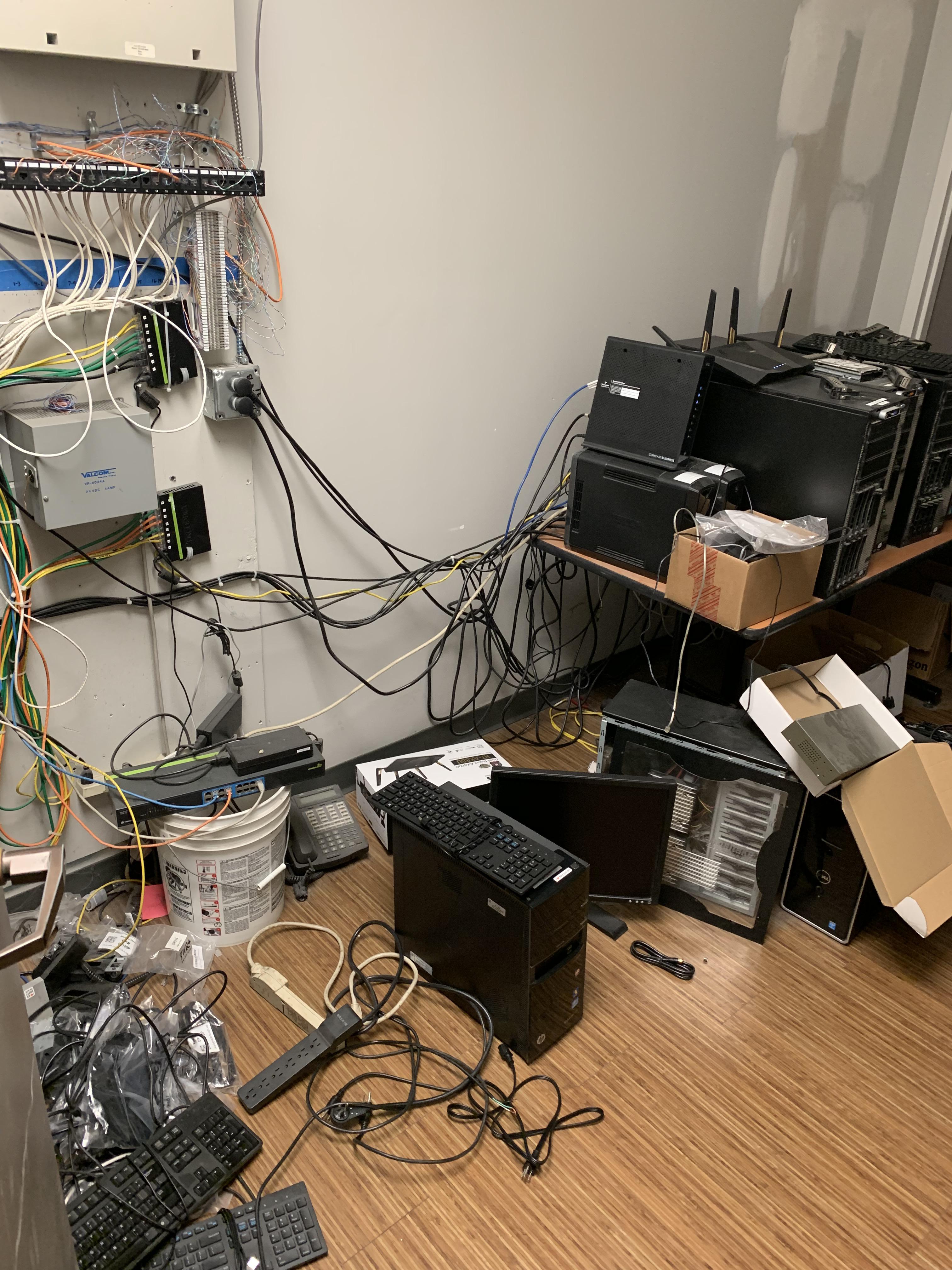 The server room at my office. r/techsupportgore