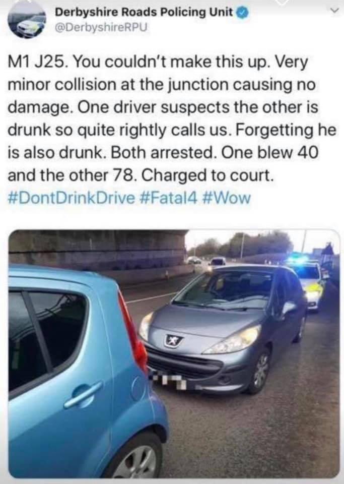 Let’s report someone suspected of drunk driving after hitting there car