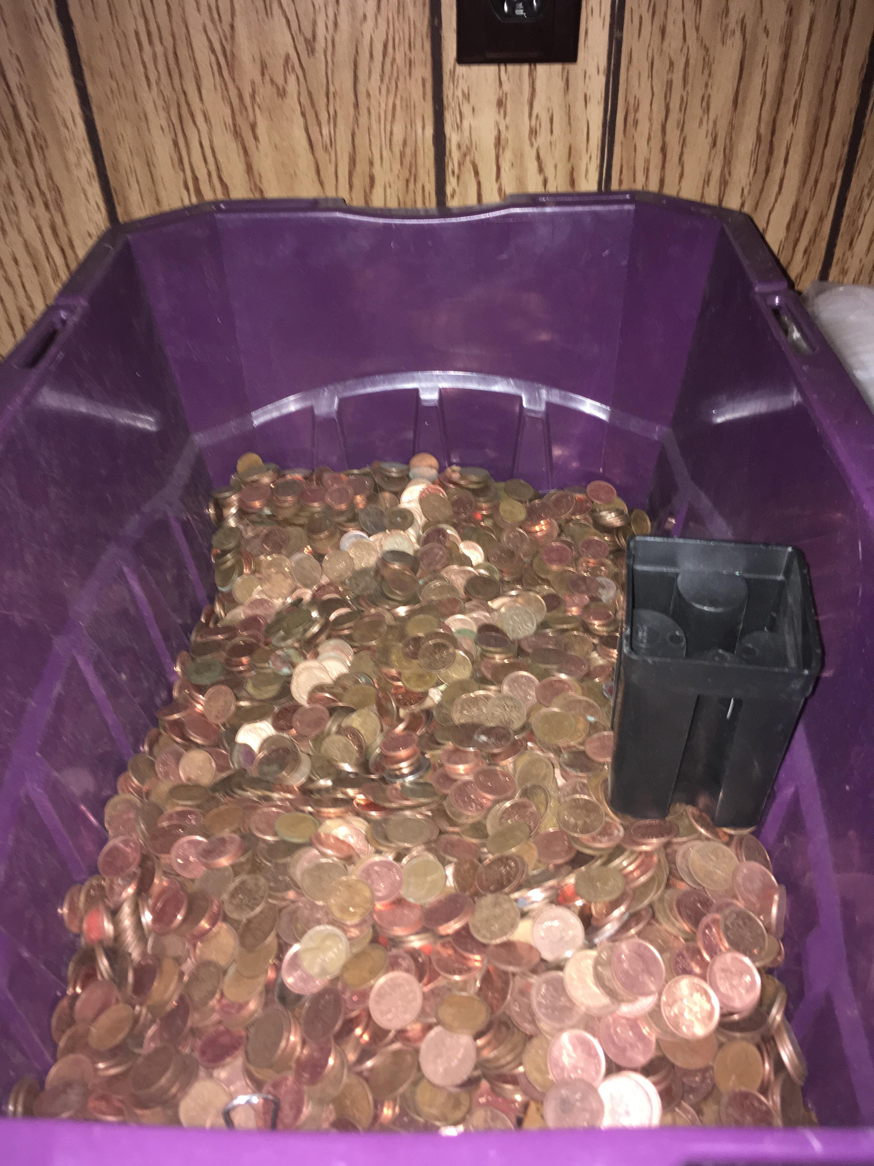 I found at least 75 pounds of discontinued Canadian pennies in my