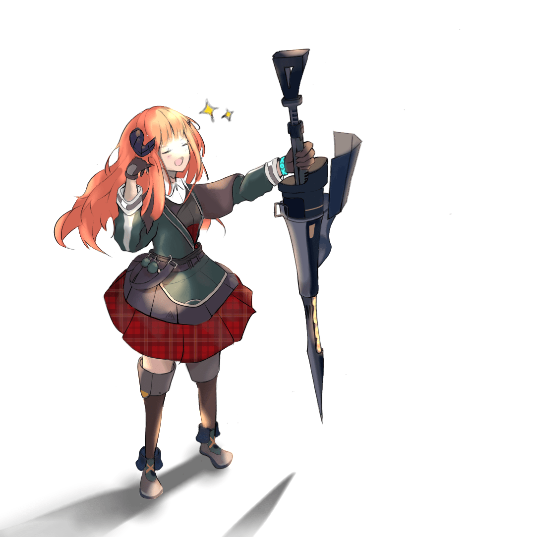 Bagpipe showing off her mighty lance r/arknights