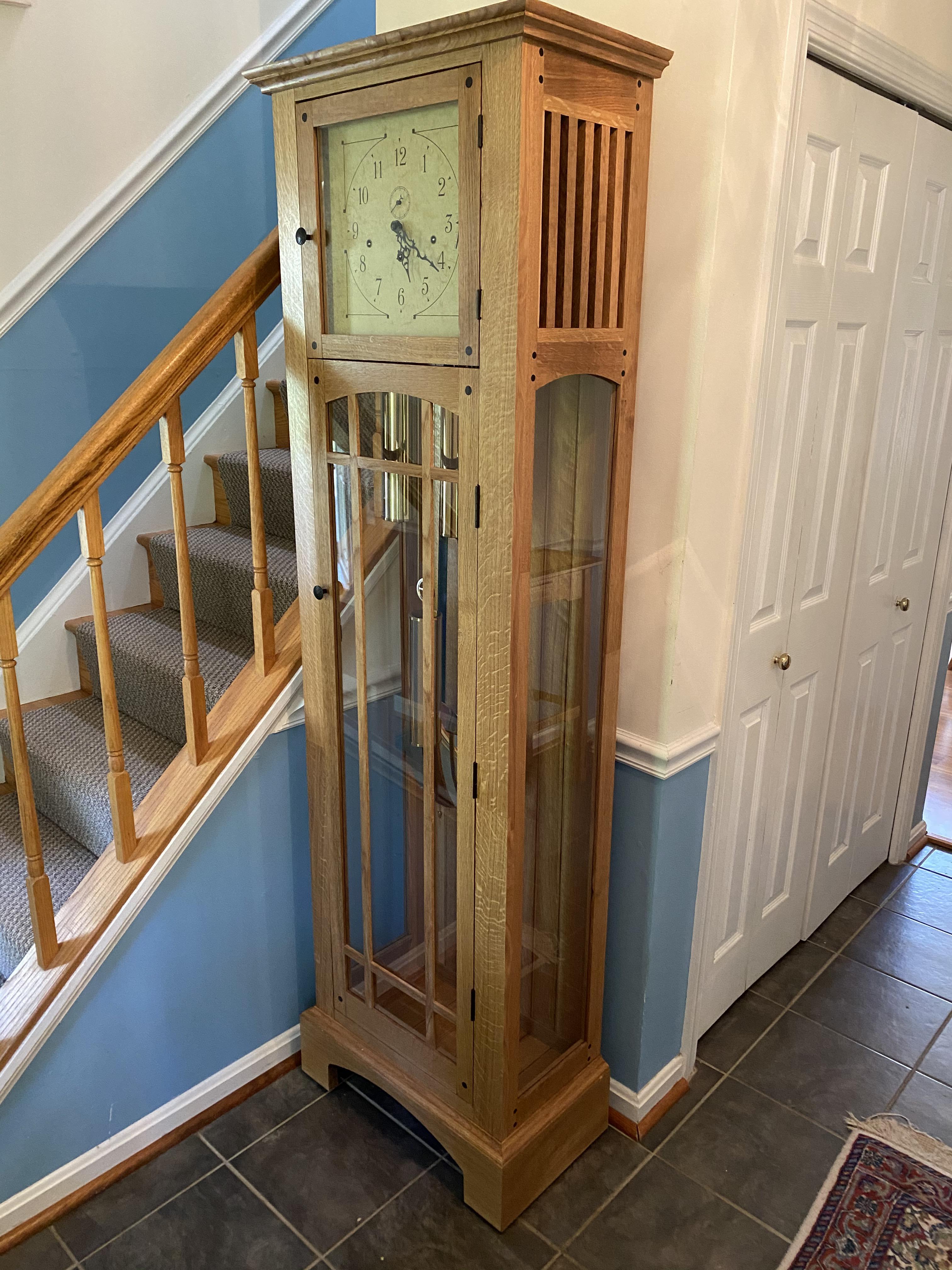 Grandfather Clock, Quartersawn White Oak r/woodworking