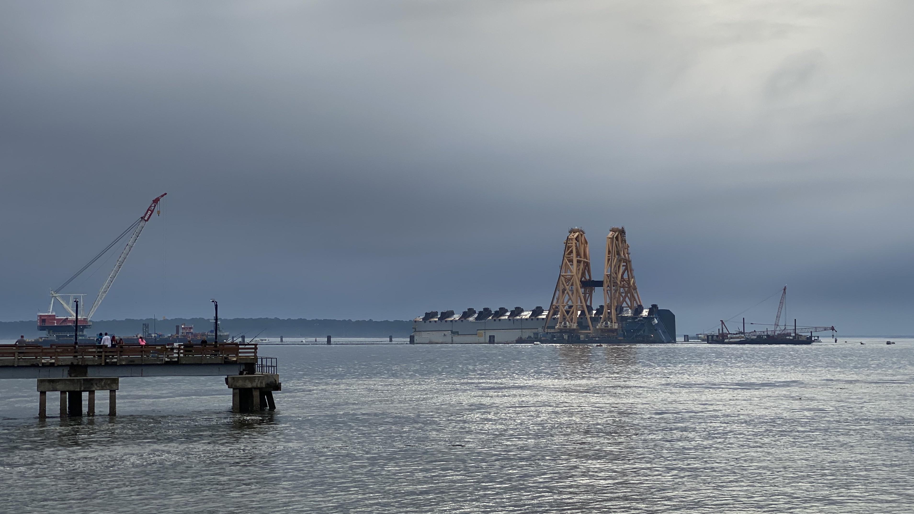 Update on the removal of enormous Golden Ray shipwreck; Off St. Simons