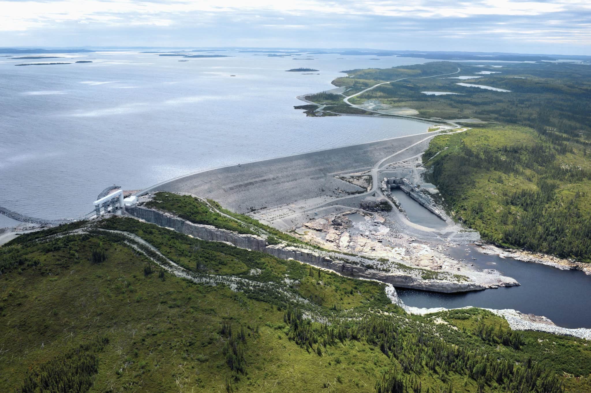 Eastmain Diversion Dam, James Bay Project. The Eastmain Dam is an