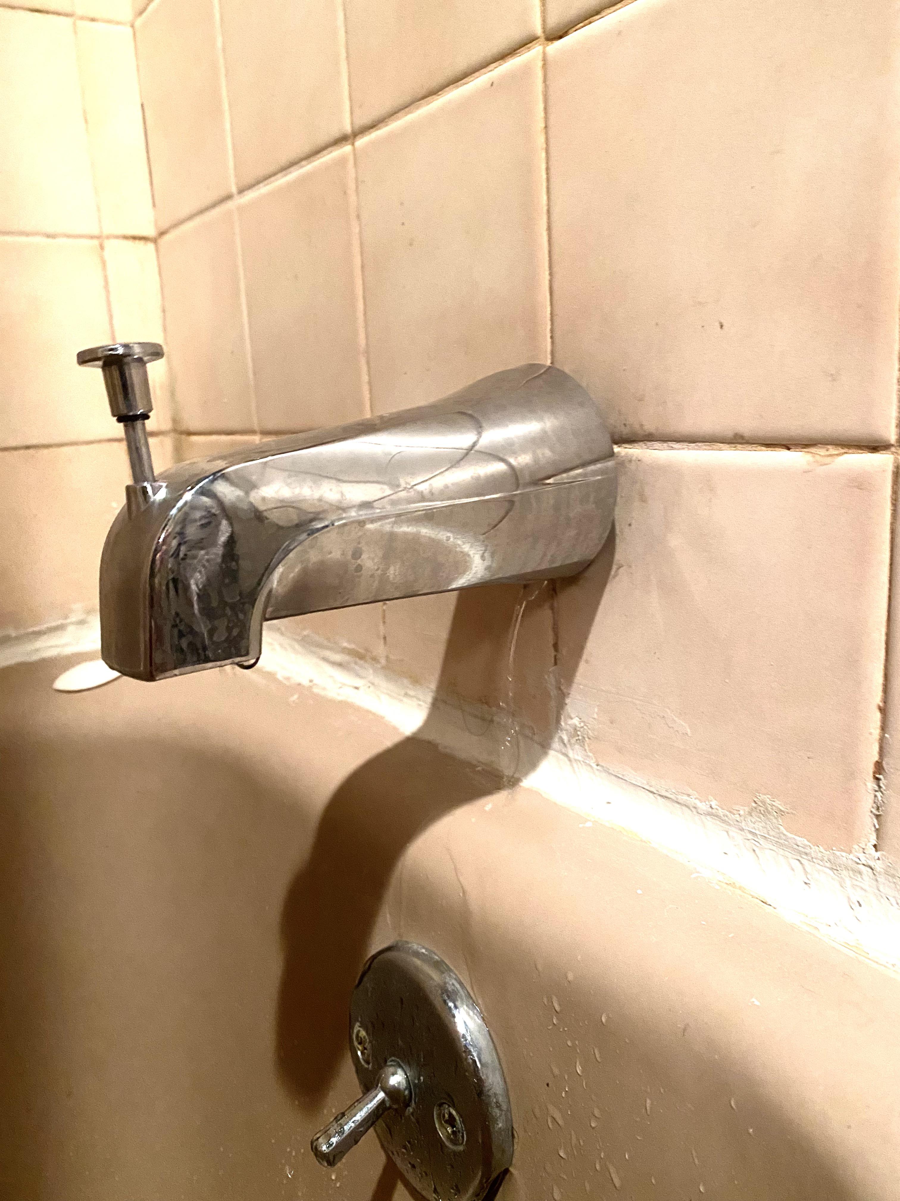 Tub spout leaks from the rear in shower mode r/handyman