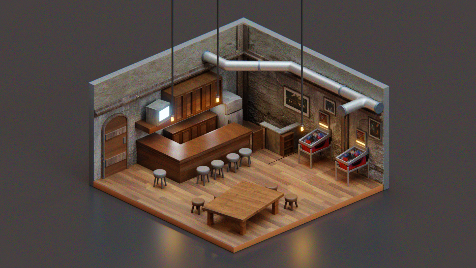 7th Heaven Isometric Art r/blender