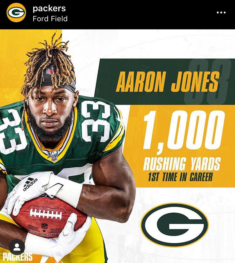 We finally have a 1000 yards rusher! (packers) r/GreenBayPackers