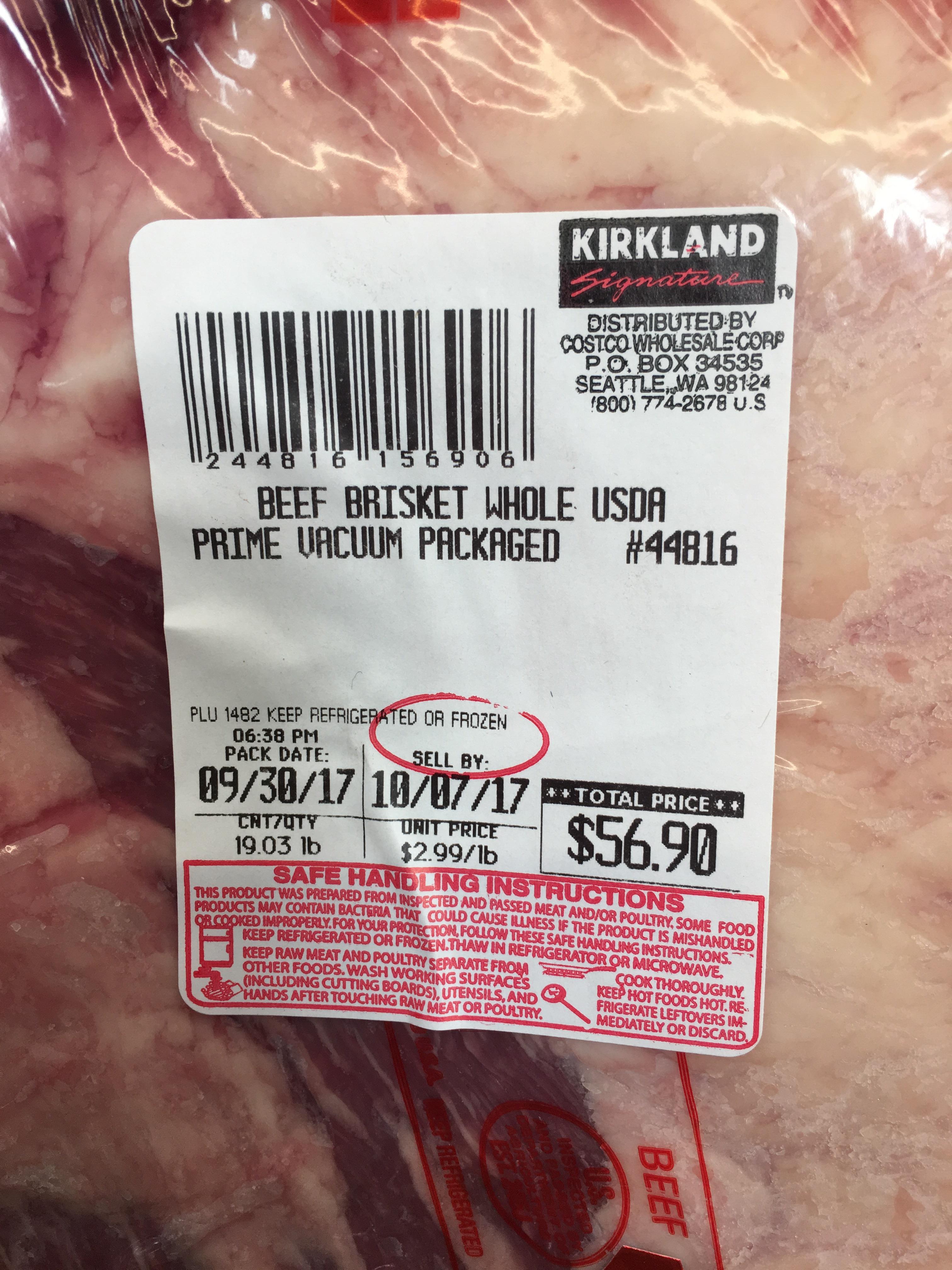 Is there a difference in choice vs prime for smoking a brisket? Costco