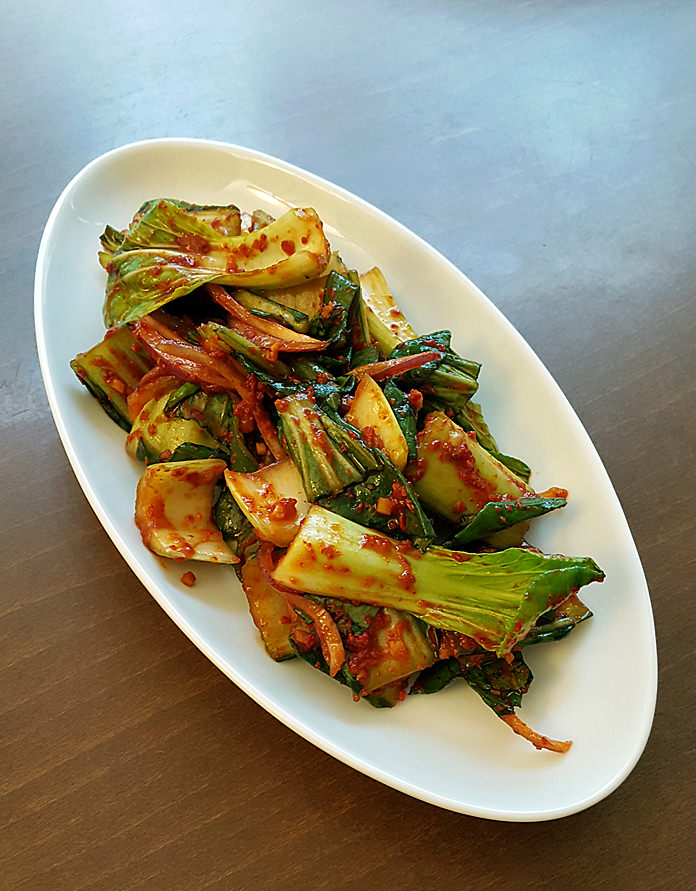 My goto banchan if I need something quick Geotjeori Fresh Kimchi Salad with Shanghai Paksoi