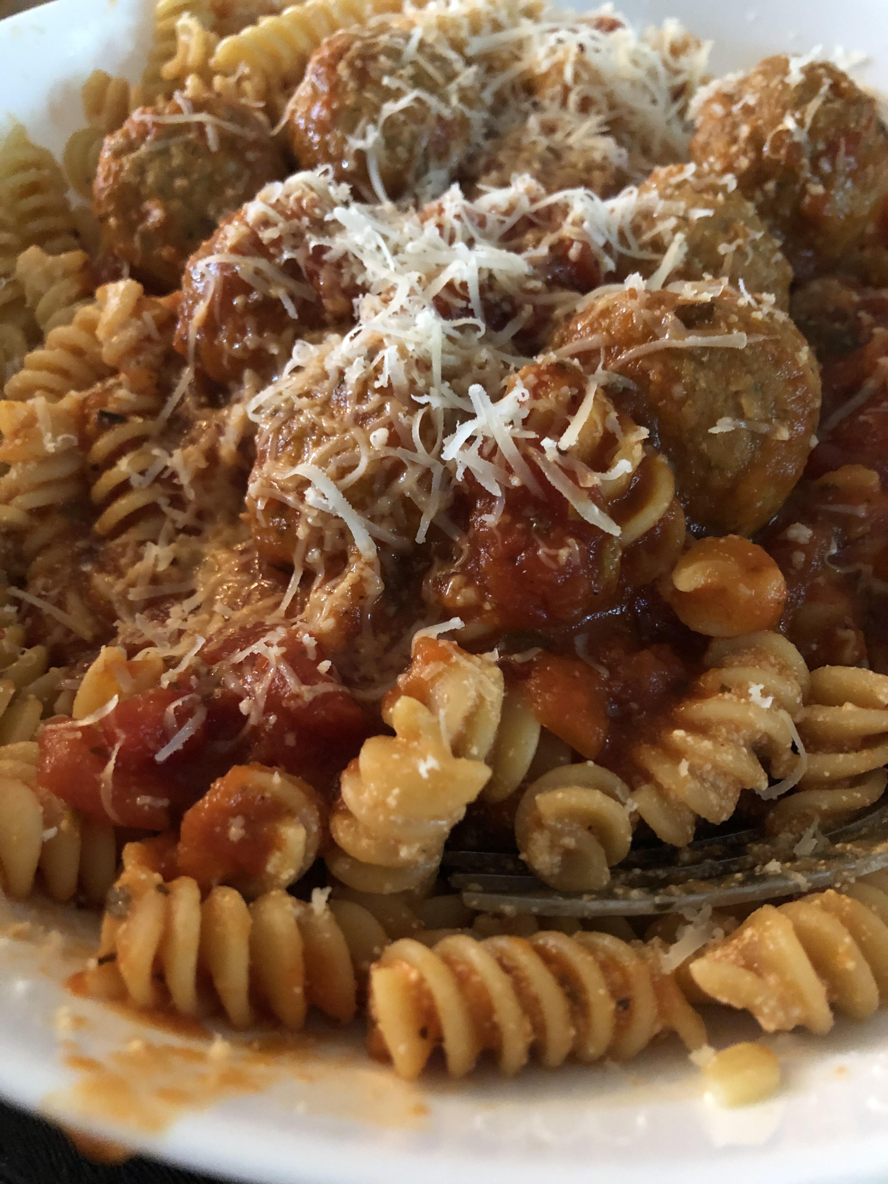 [I ate] Rotini with meatballs r/food