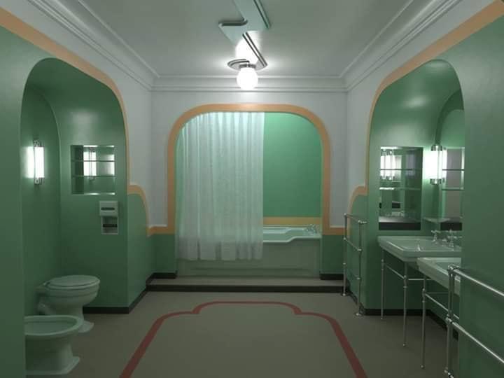 1920s Art Deco Bathroom Estes Park, Colorado Hotel r/ArtDeco