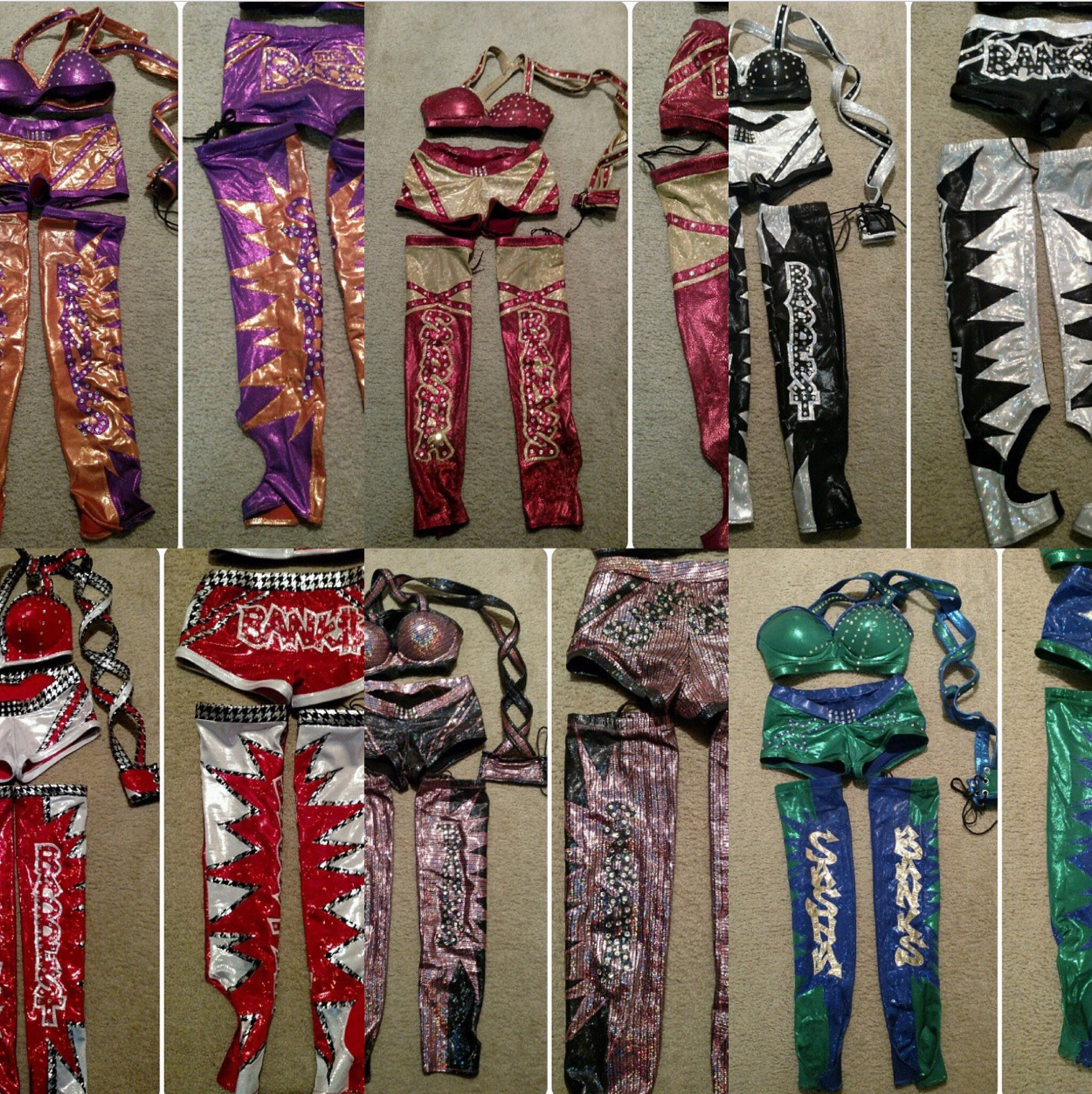 A collection of Sasha Banks' ring gear. I've always wanted a wiki for