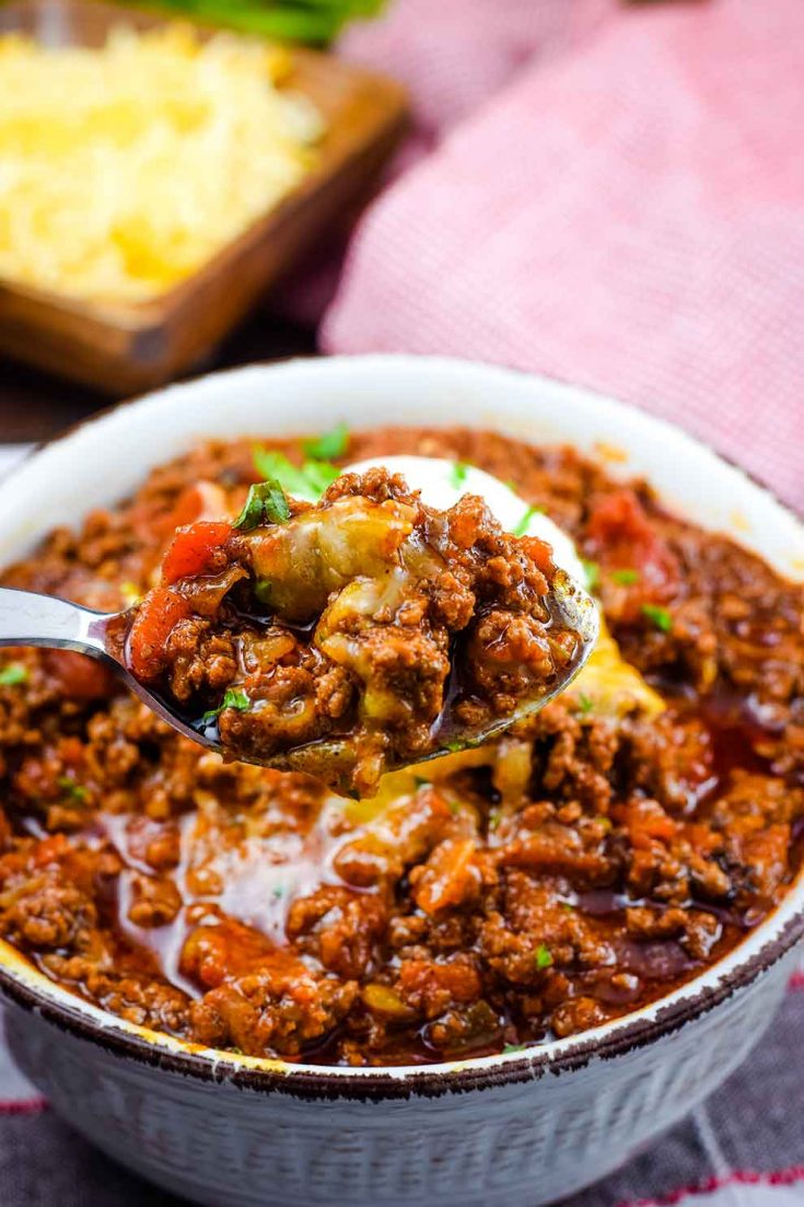 Keto Low Carb Beef Chili Recipe Instant Pot and Crock Pot [recipe