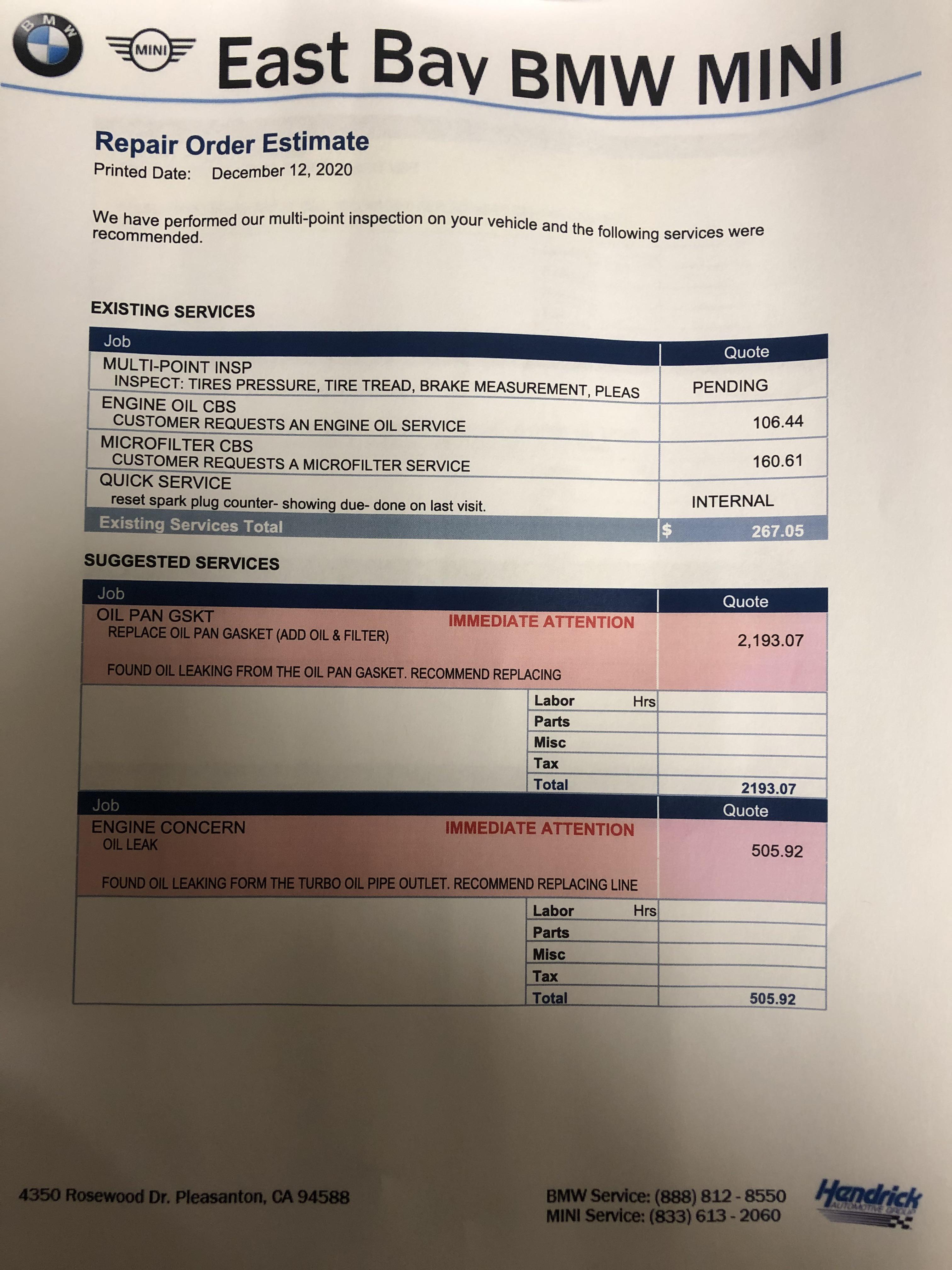 Another instance for why I always tell people; don’t buy a bmw unless