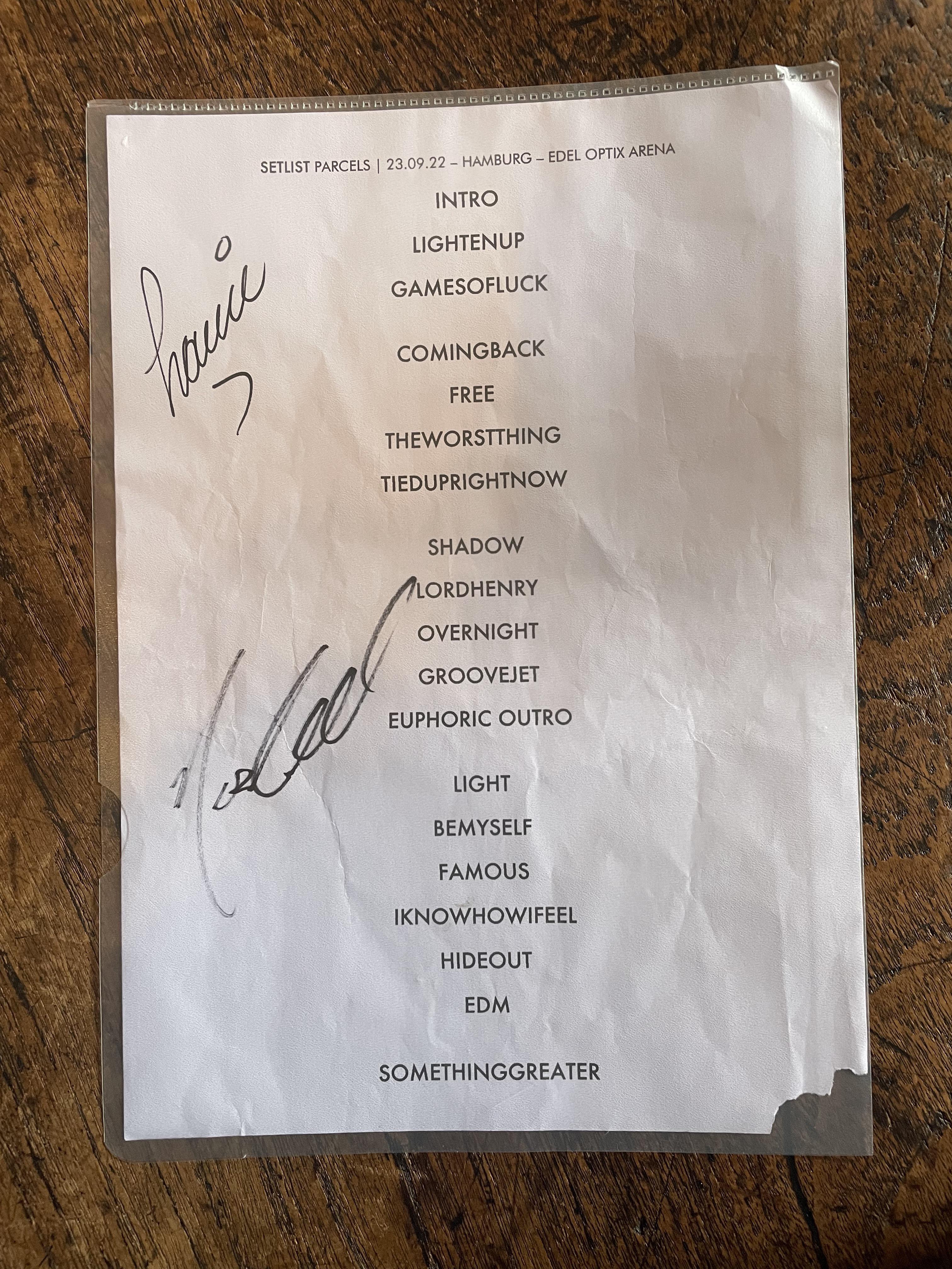 Hamburg Setlist r/Parcels