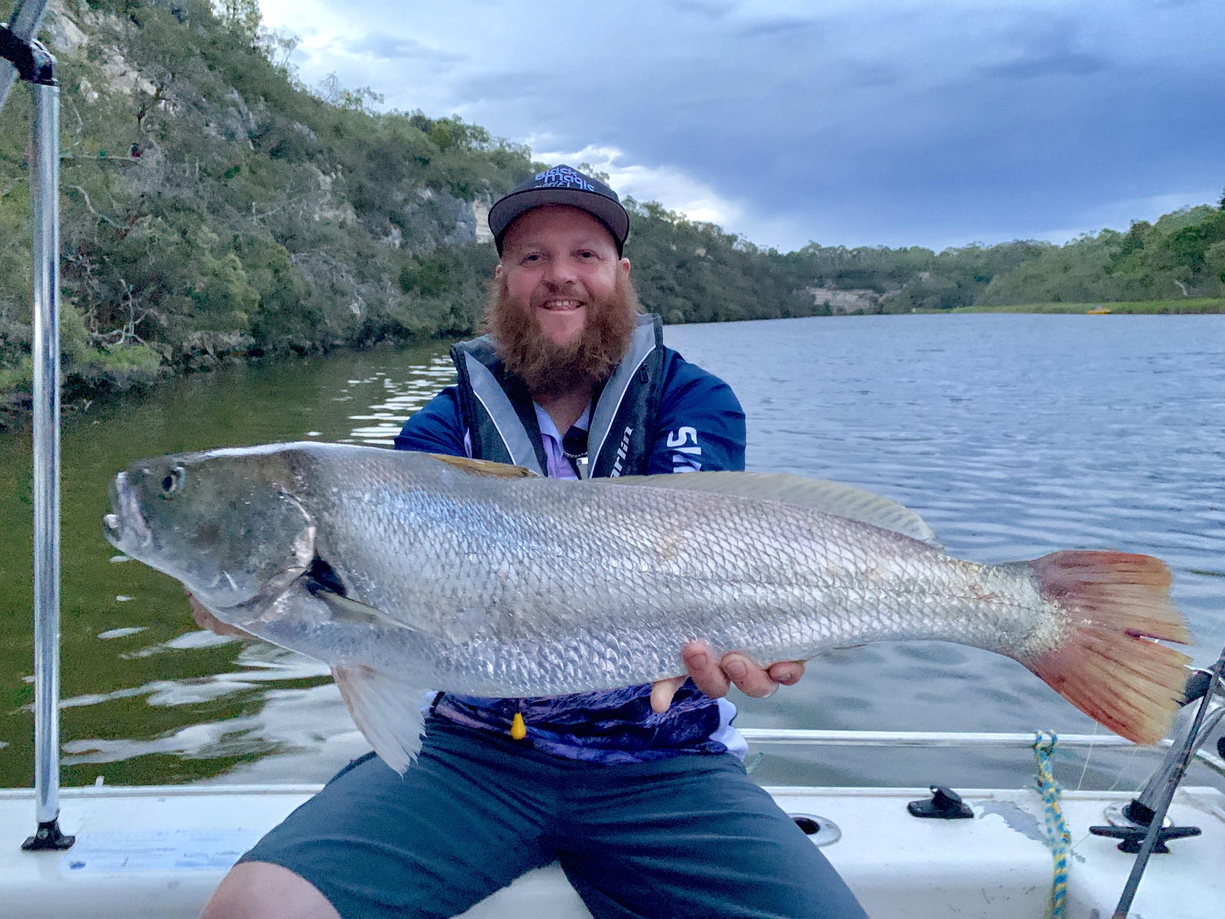 Watched my cousin pull in this beauty. An 80cm mulloway from the Glenelg River, Victoria