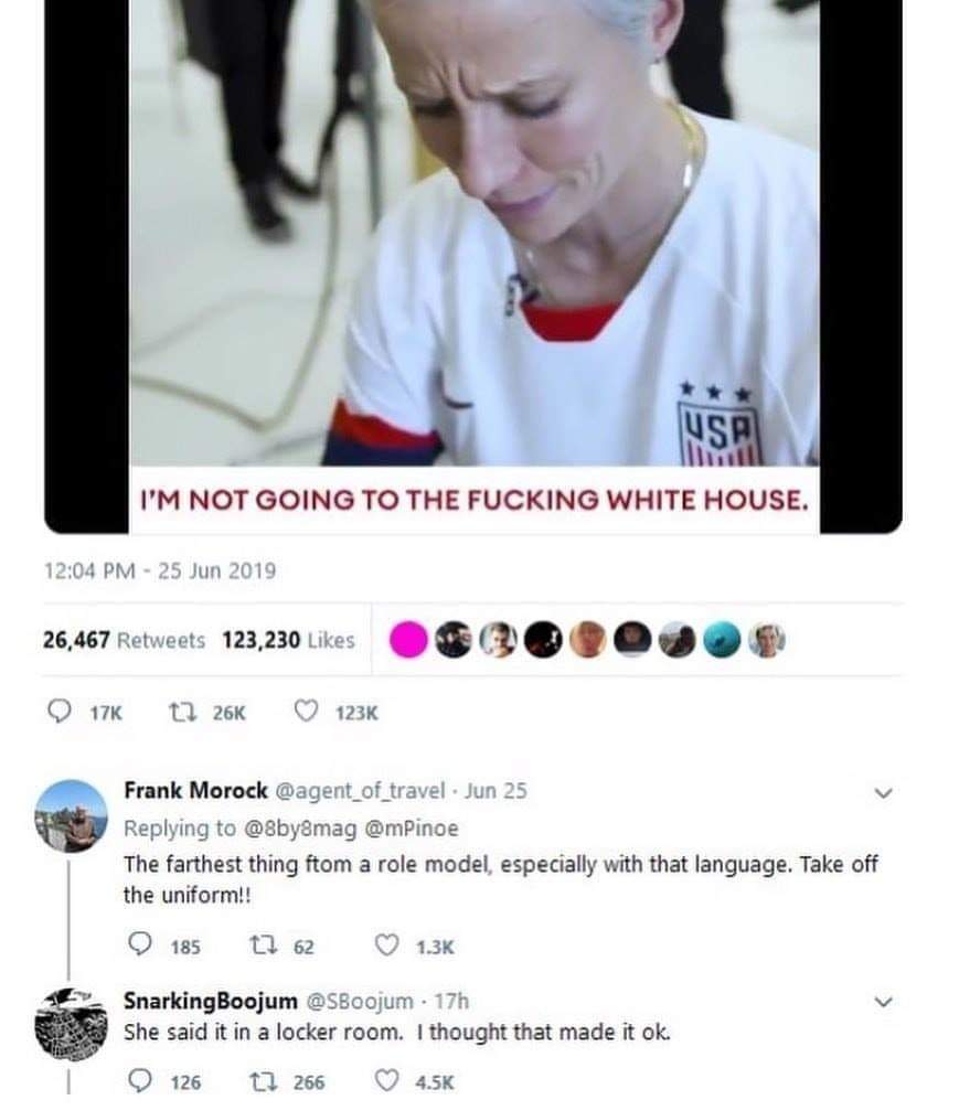 It's just locker room talk. r/MurderedByWords