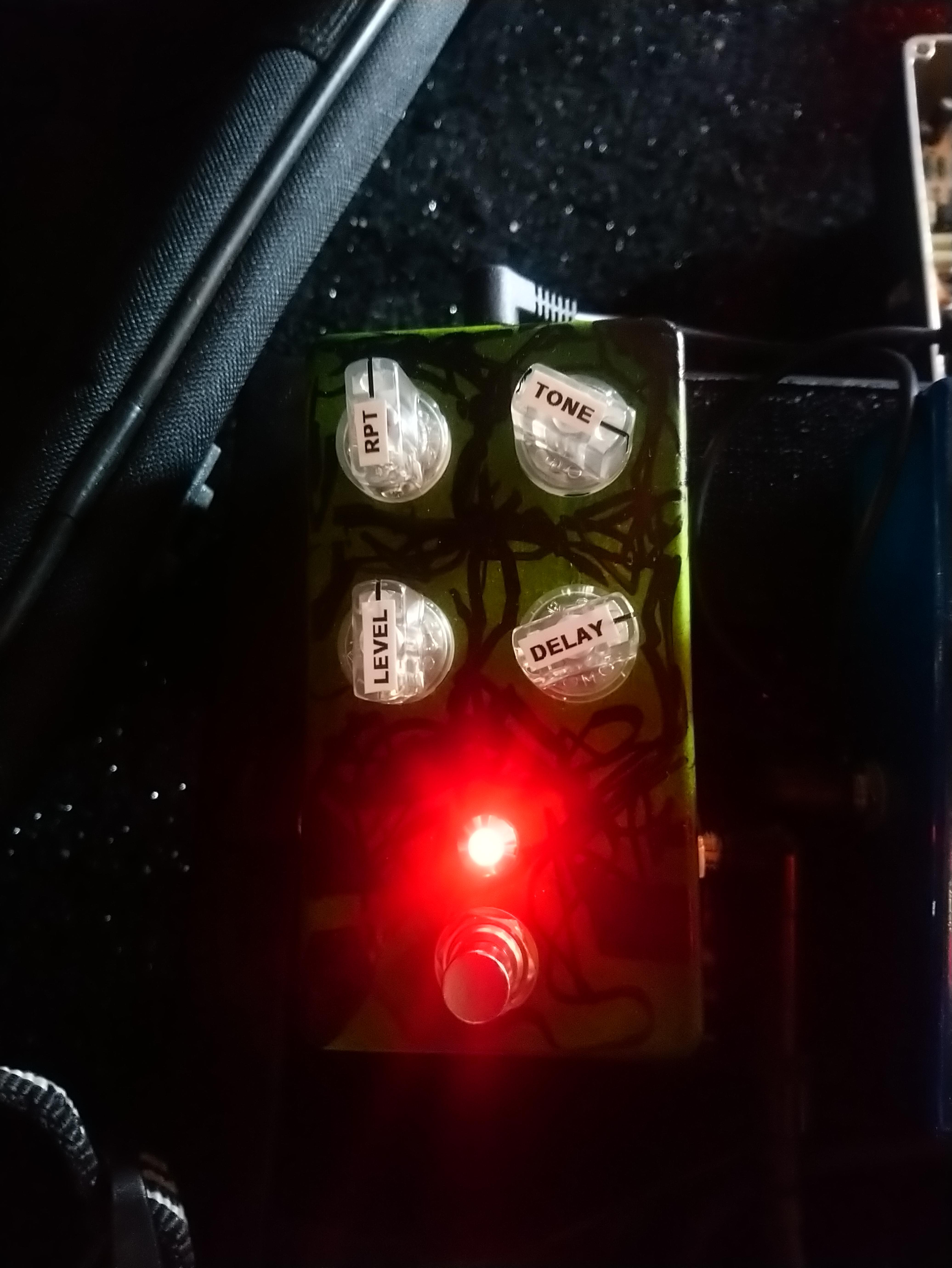 My first diy pedal. Its an Wambler tape delay clone. I absolutly love