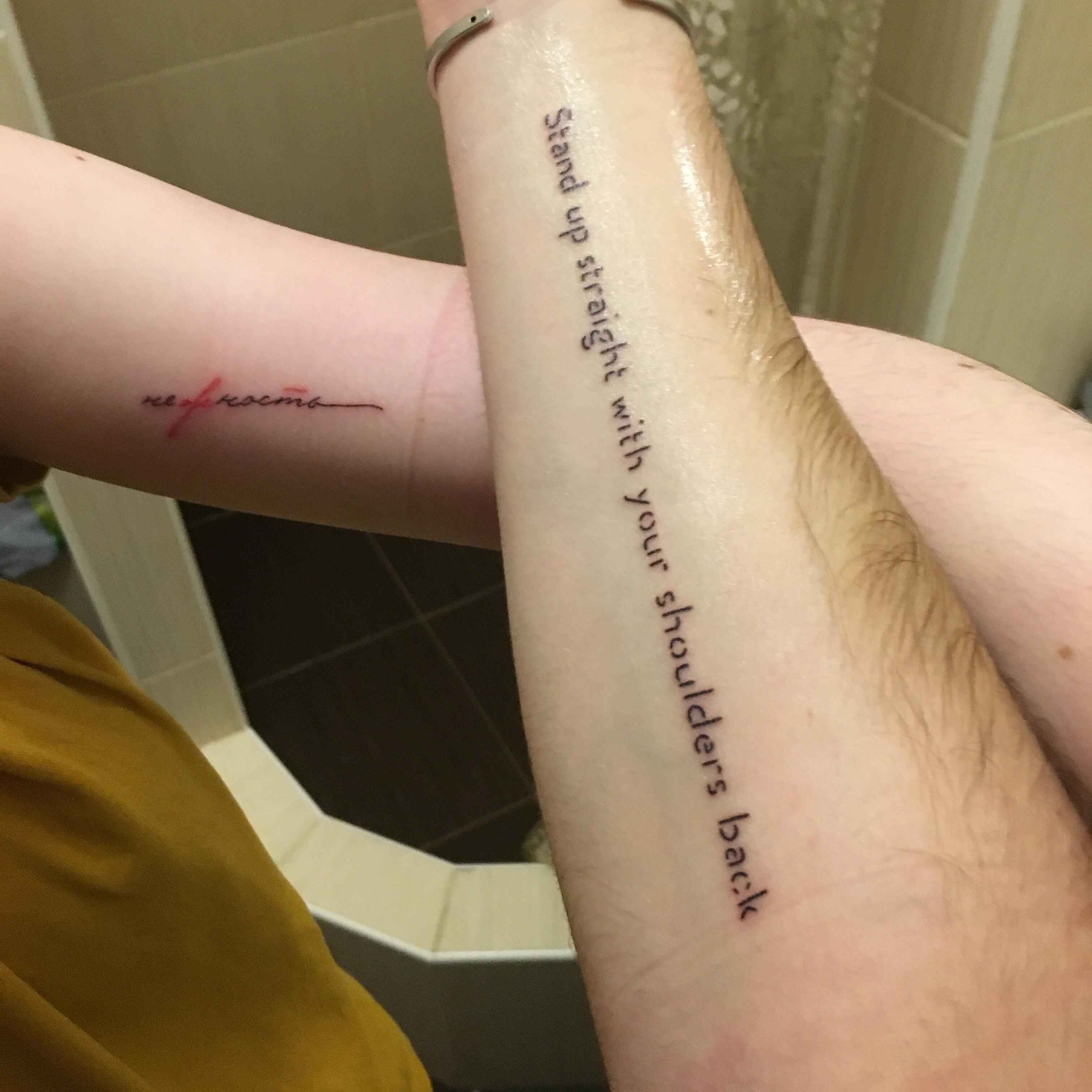 My girlfriend went for a new tattoo today. So I decided to make one as