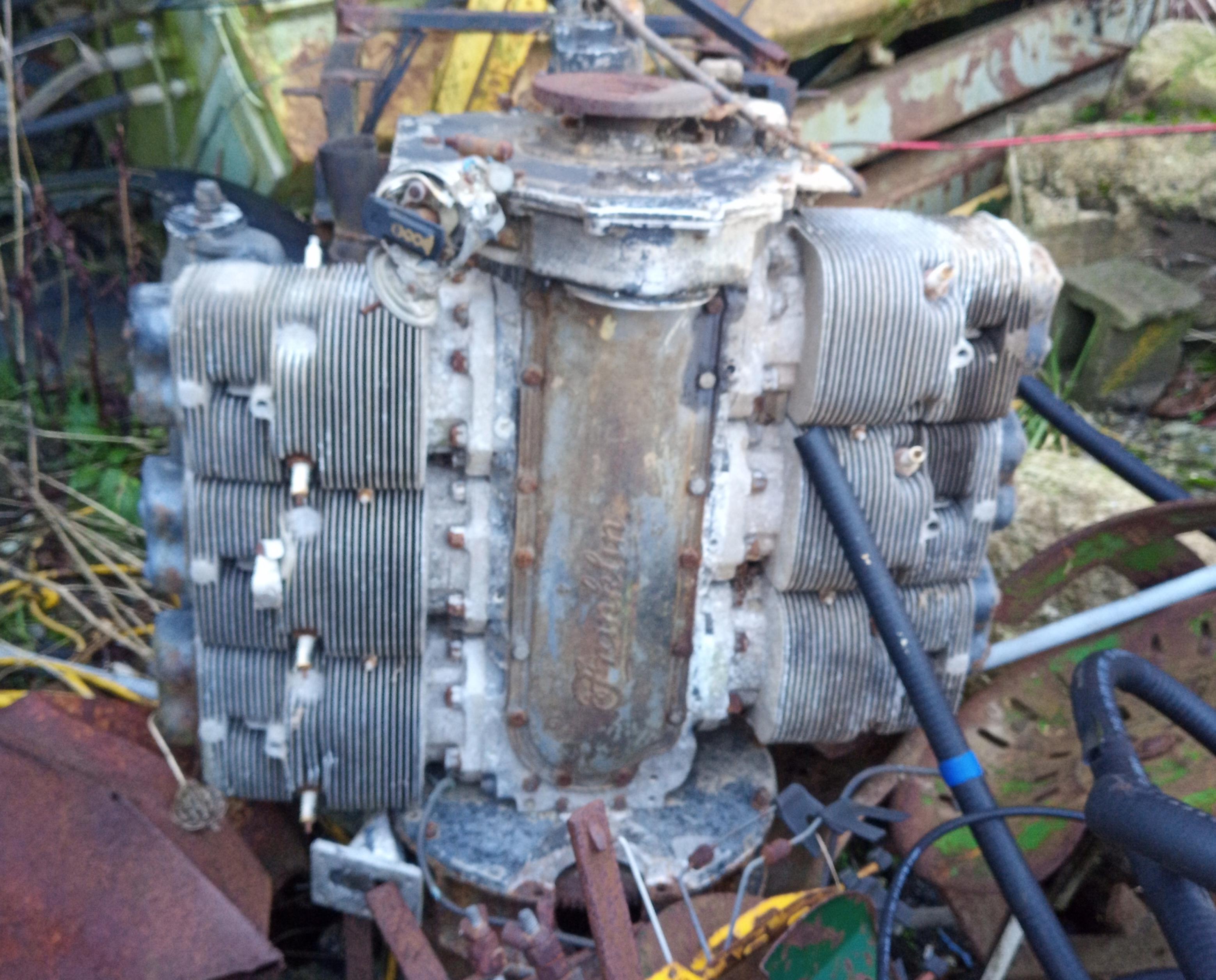 Flat six franklin aircraft engine for scrap. r/justrolledinforscrap