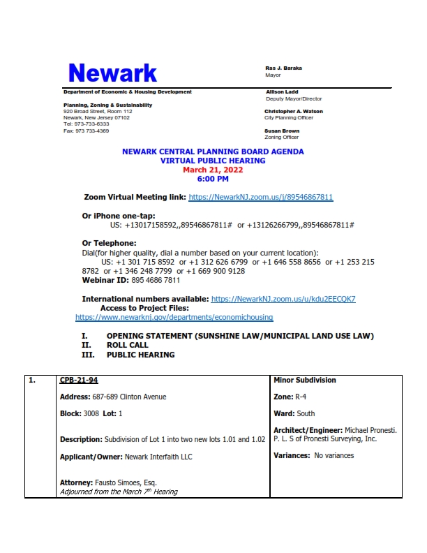 New Community, a Newarkbased outreach organization, is providing free