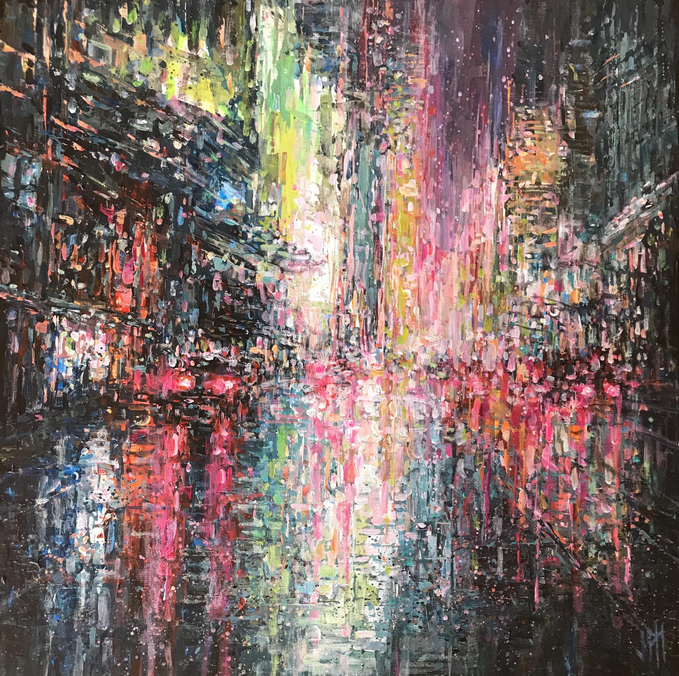 Palette knife painting I did of Times Square r/pics