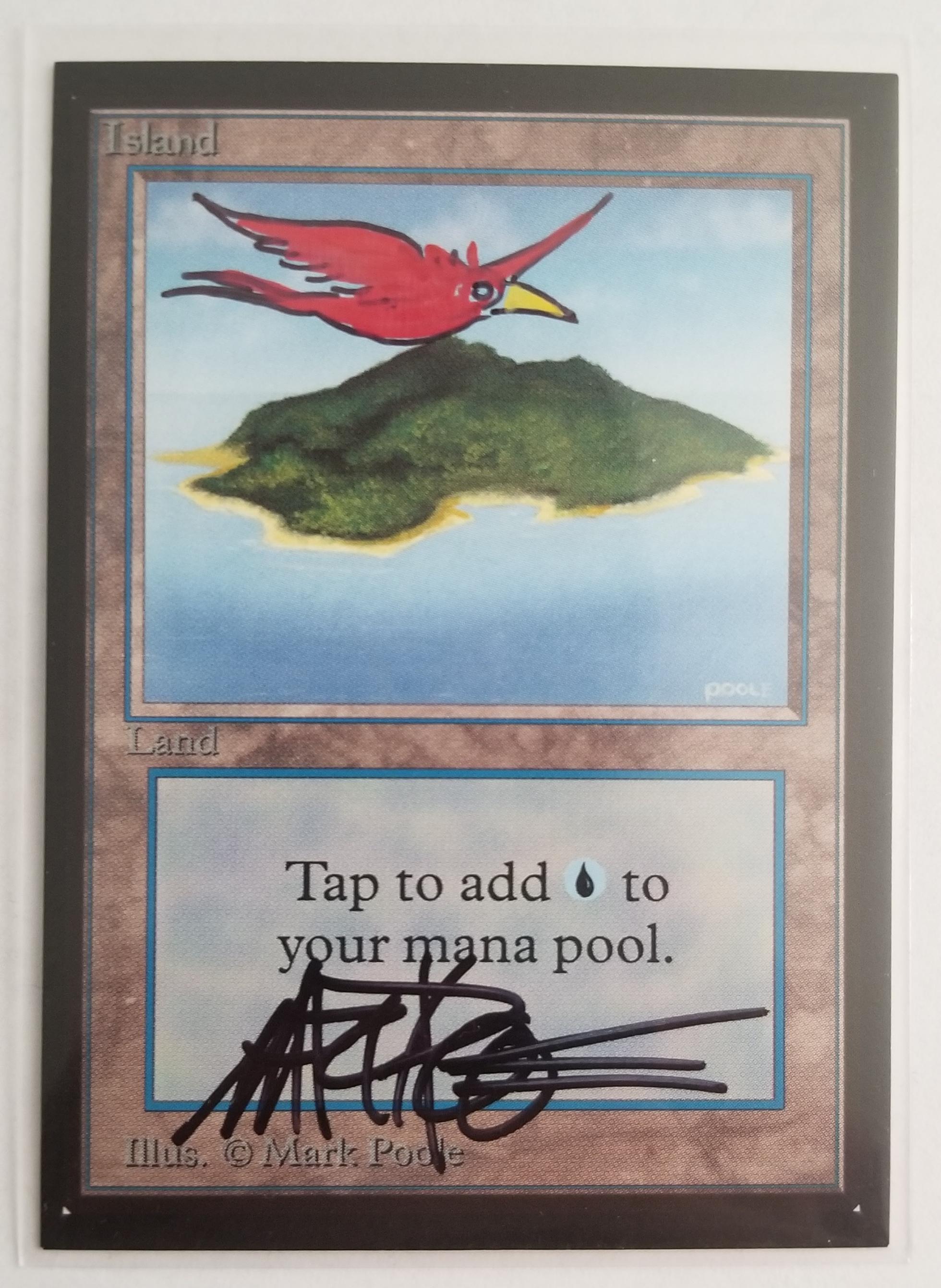 Island artist proof, signed and altered (Mark Poole) r/MTGSignedcards