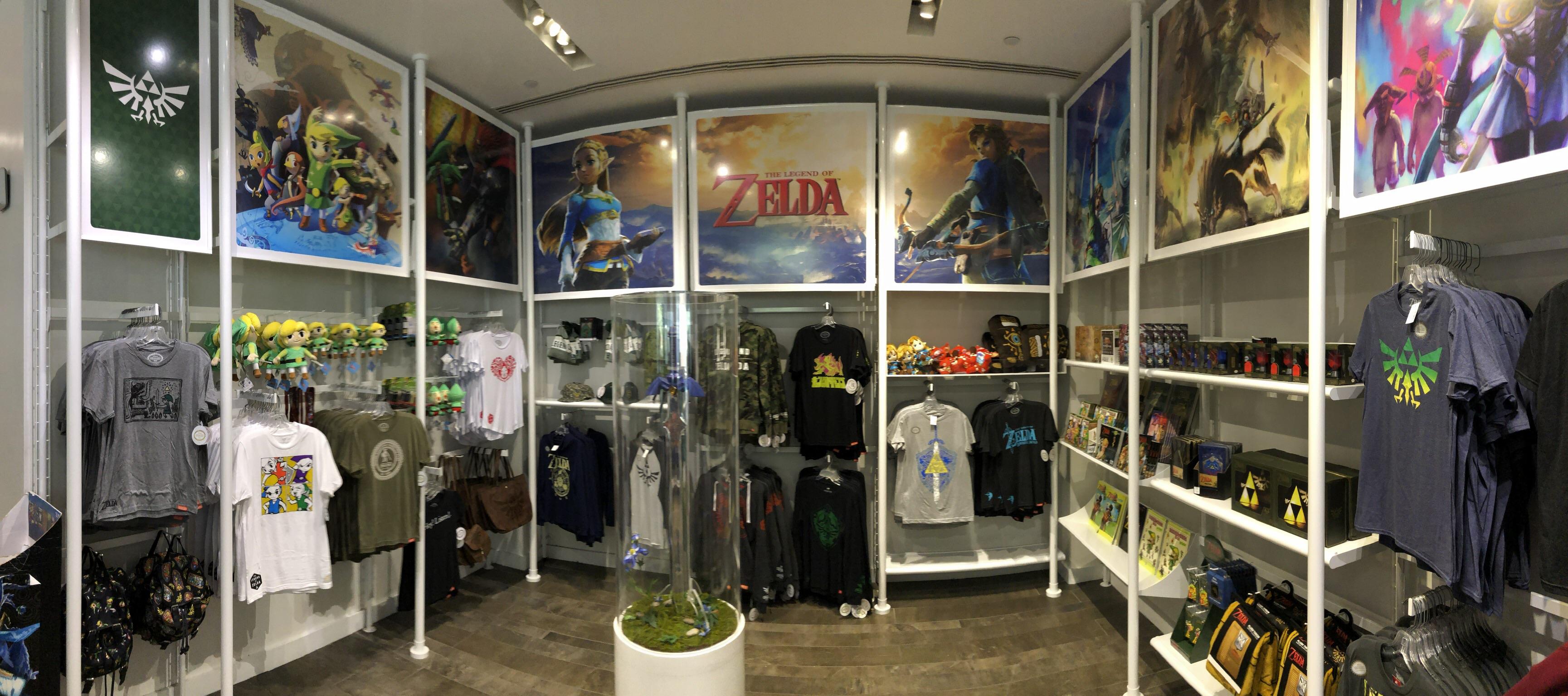 Legend of Zelda products galore (Nintendo flagship store in NYC) r