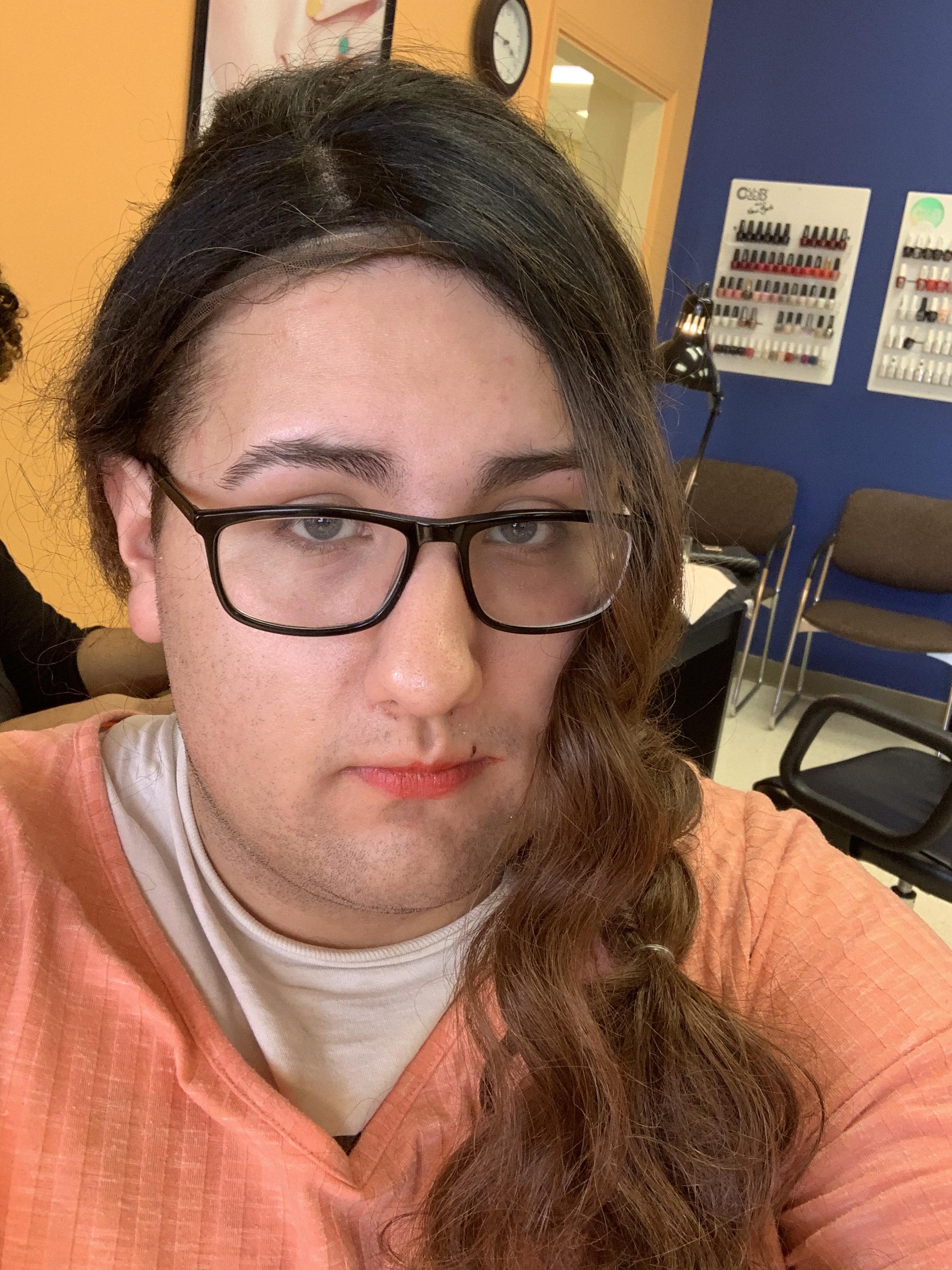 I got my face waxed for the first time, and even though they could only