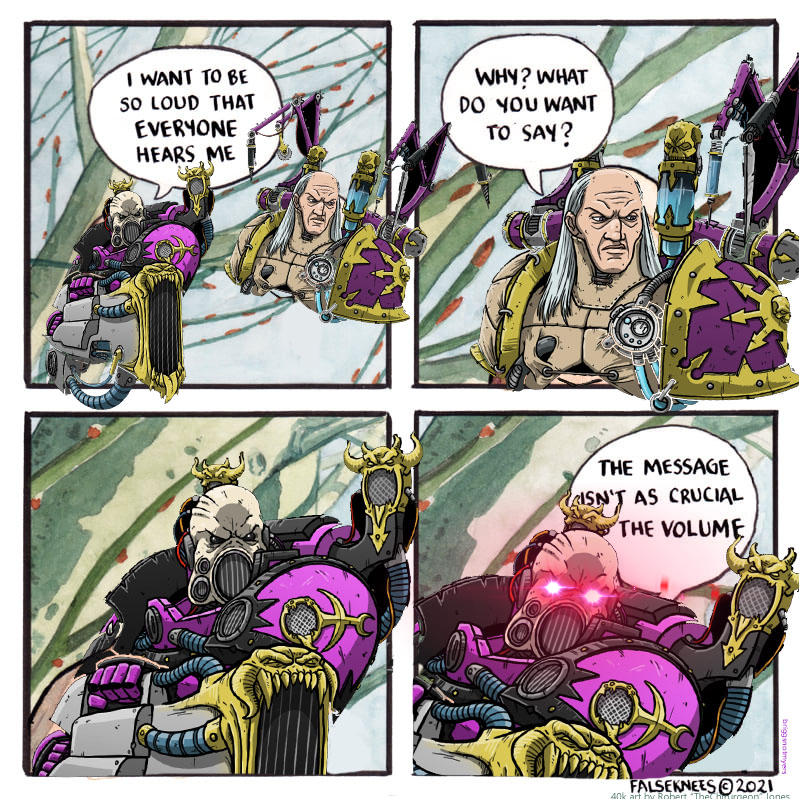 THIS QUIET OFFENDS SLAANESH!!! r/Grimdank