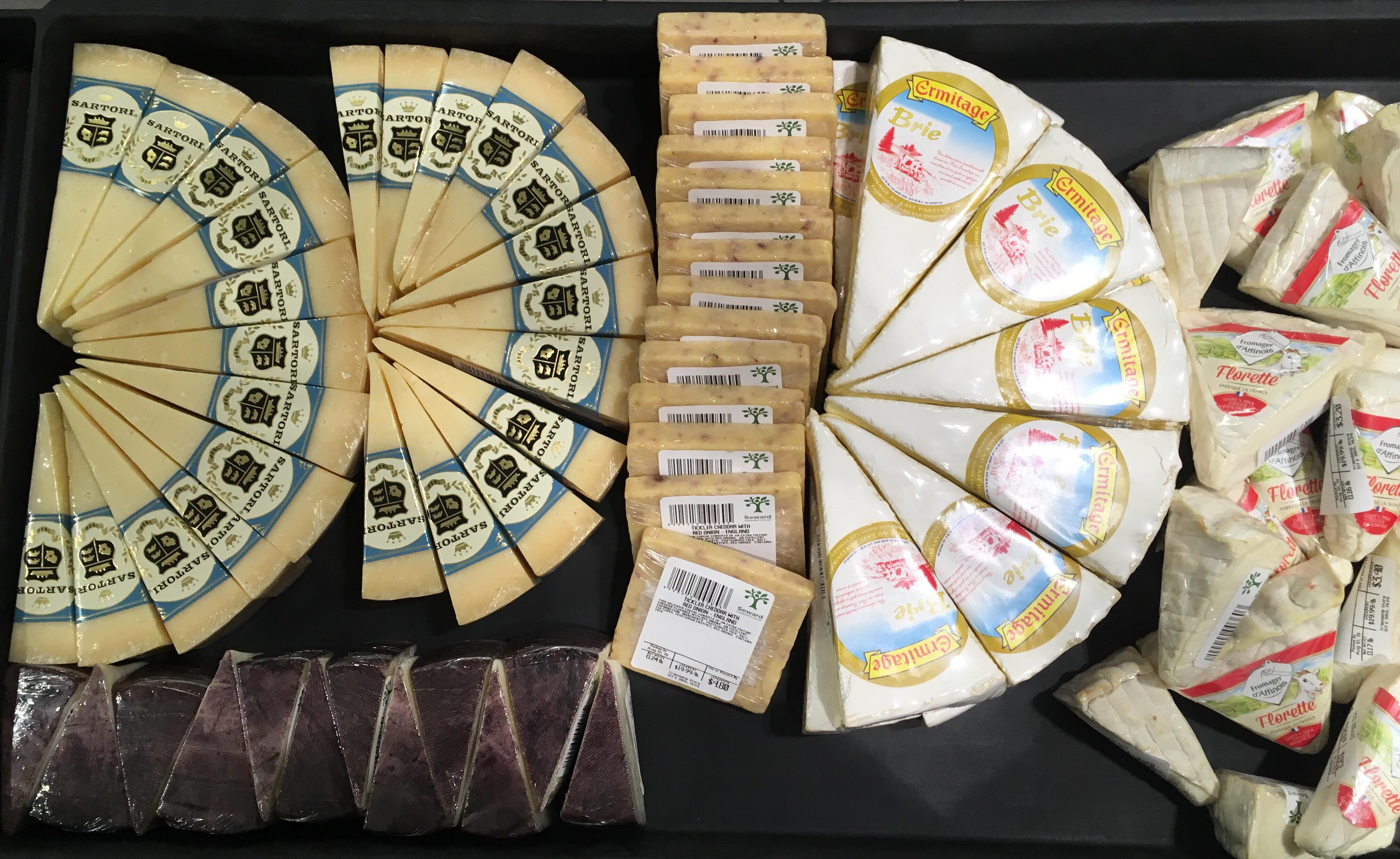 This is how I started my morning at the cheese counter. Sartori