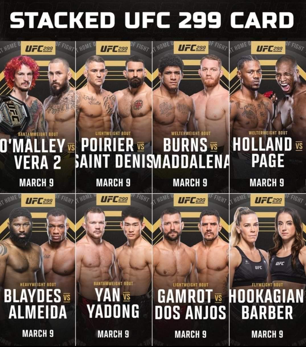 Stacked UFC 299 Card (March 9th) r/ufc(05)