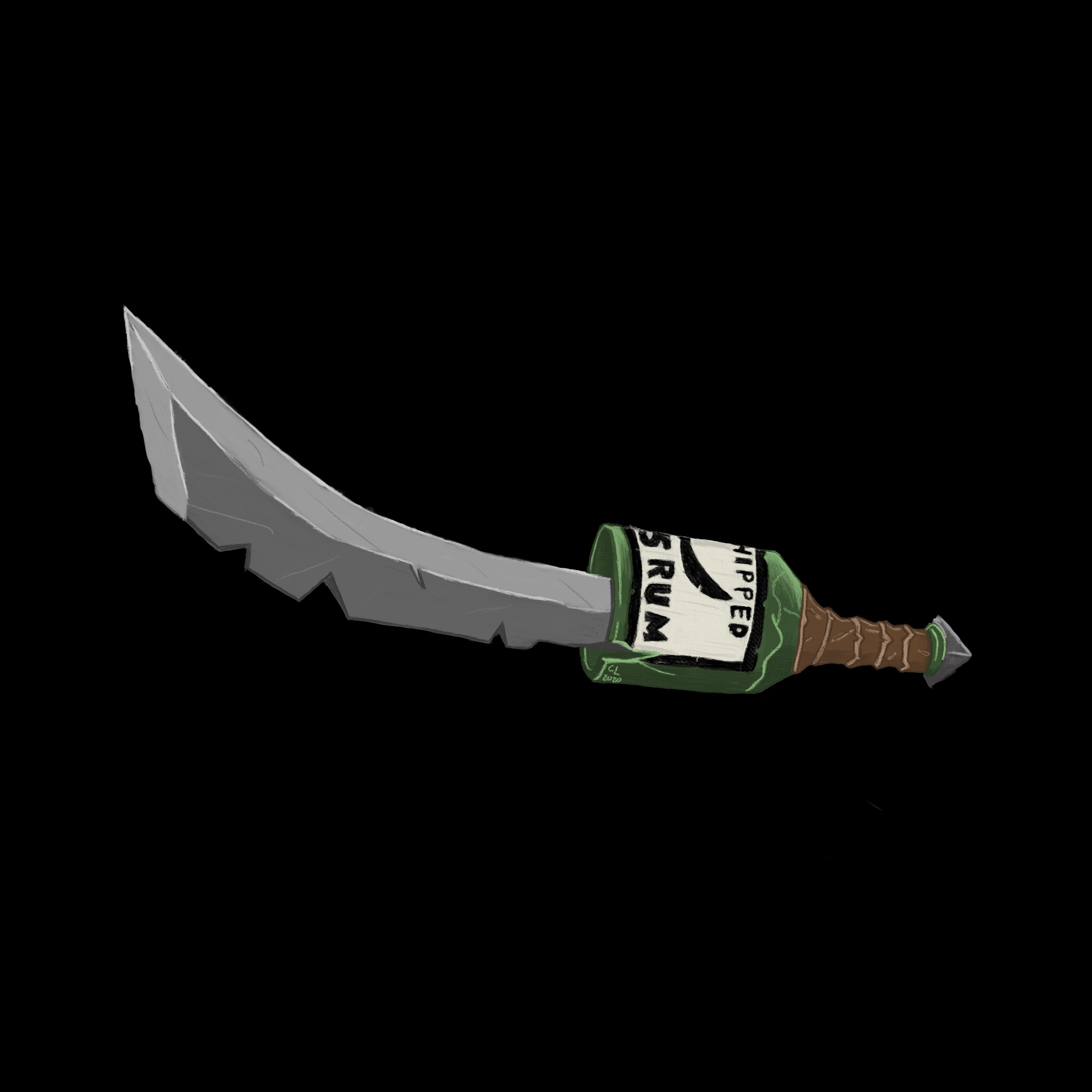 I designed a bottle cutlass. I like the bottle eye of reach and was