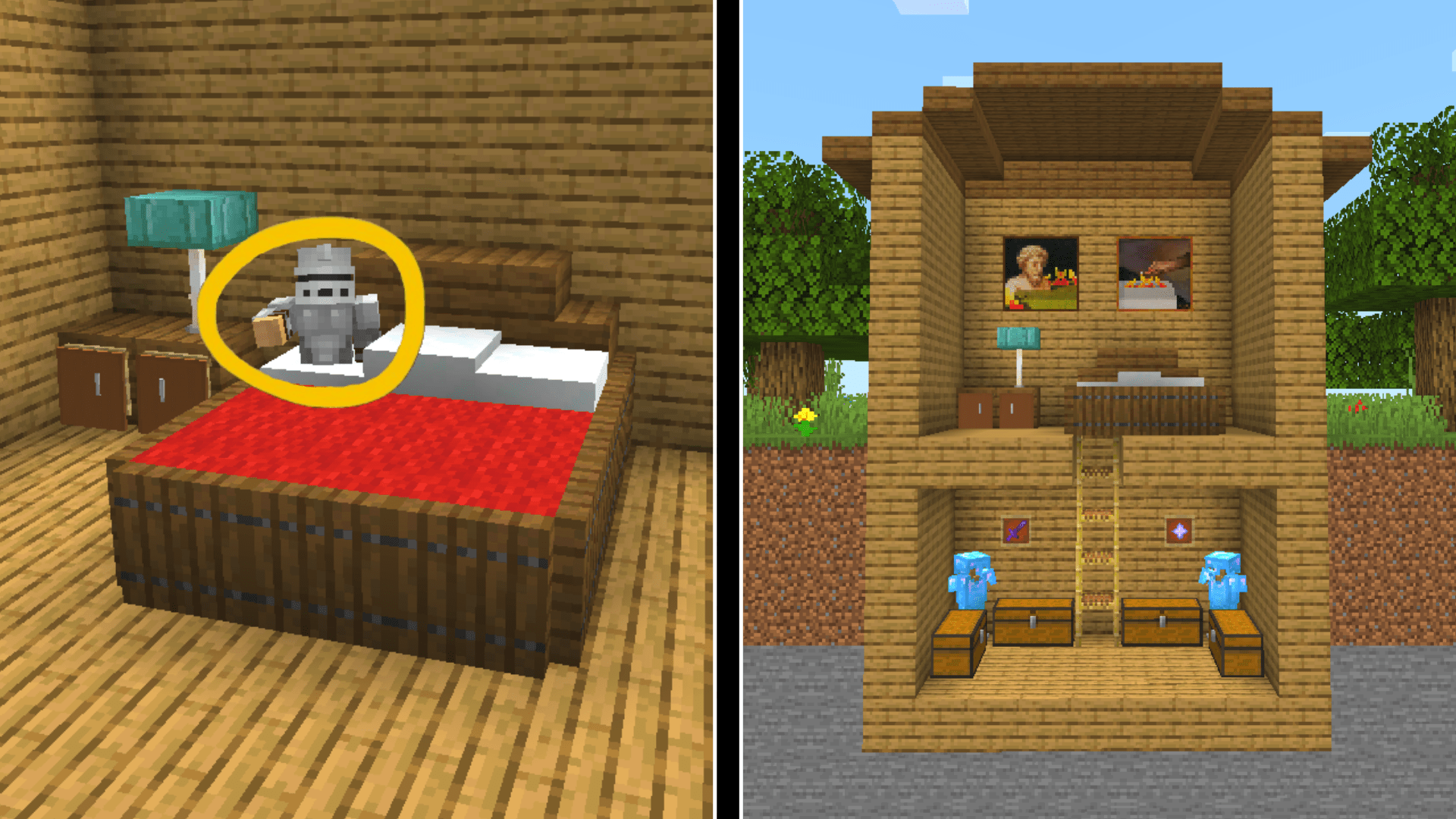 Here are another 10 ways to hide your items in minecraft. Link to all 10 in the comments below