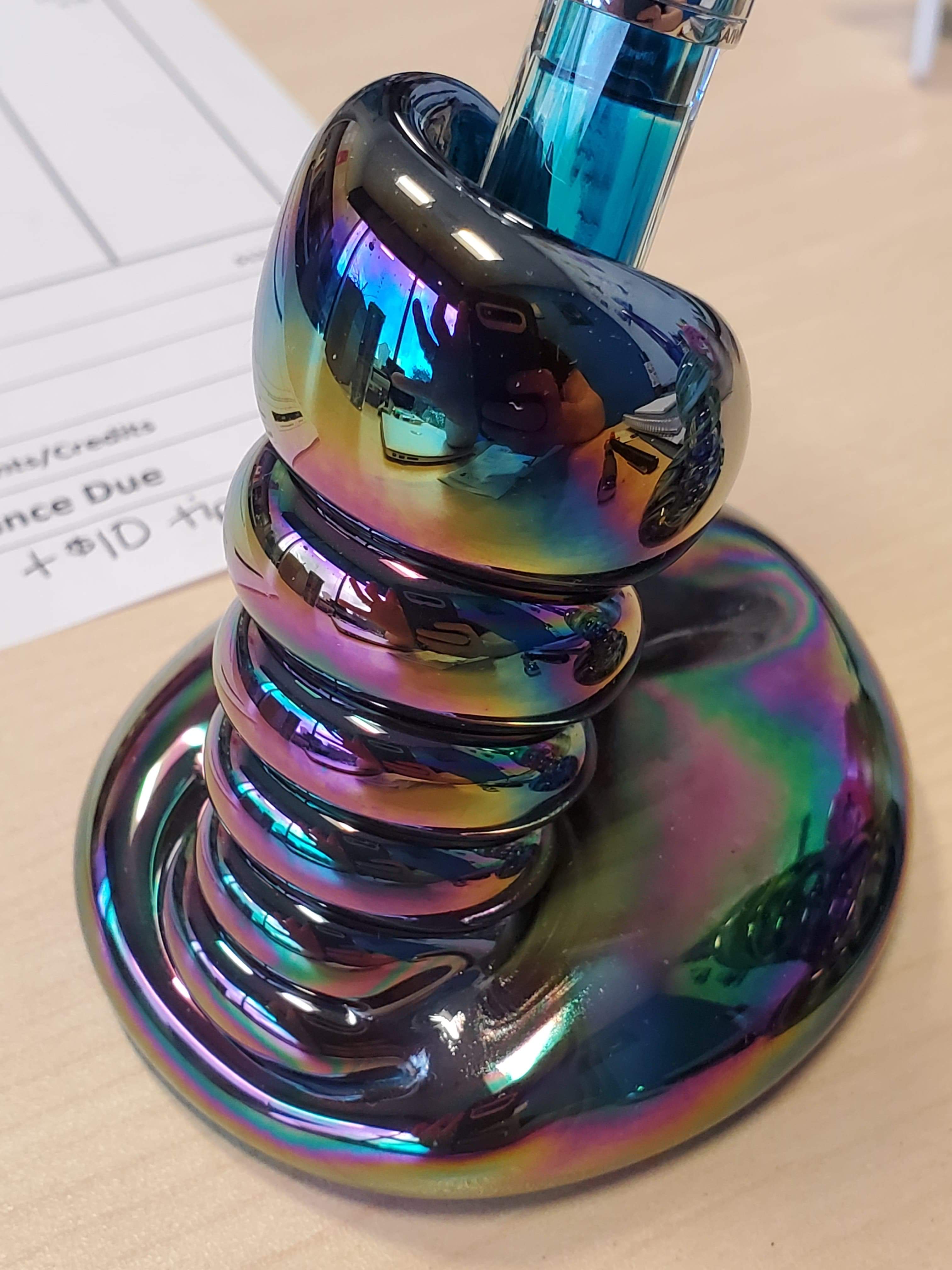 Metallic Rainbow glass pen holder r/fountainpens
