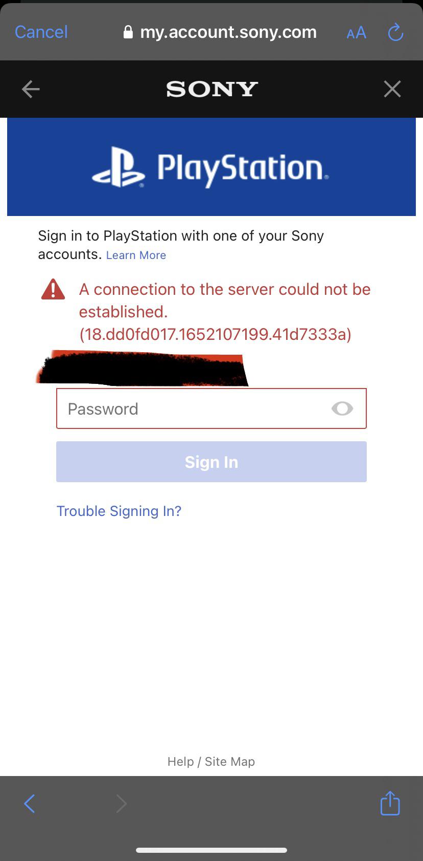 Im trying to sign into another app with my ps account but it is giving